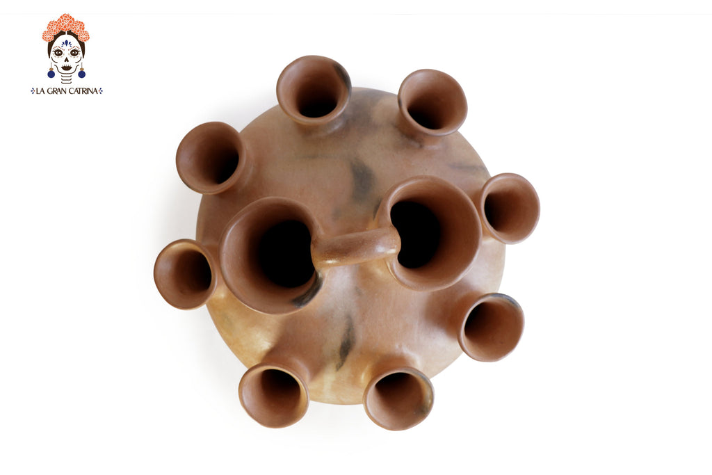 Vessel Ancestral Mixe of 10 openings - 20.8 in. Silvia Mixe