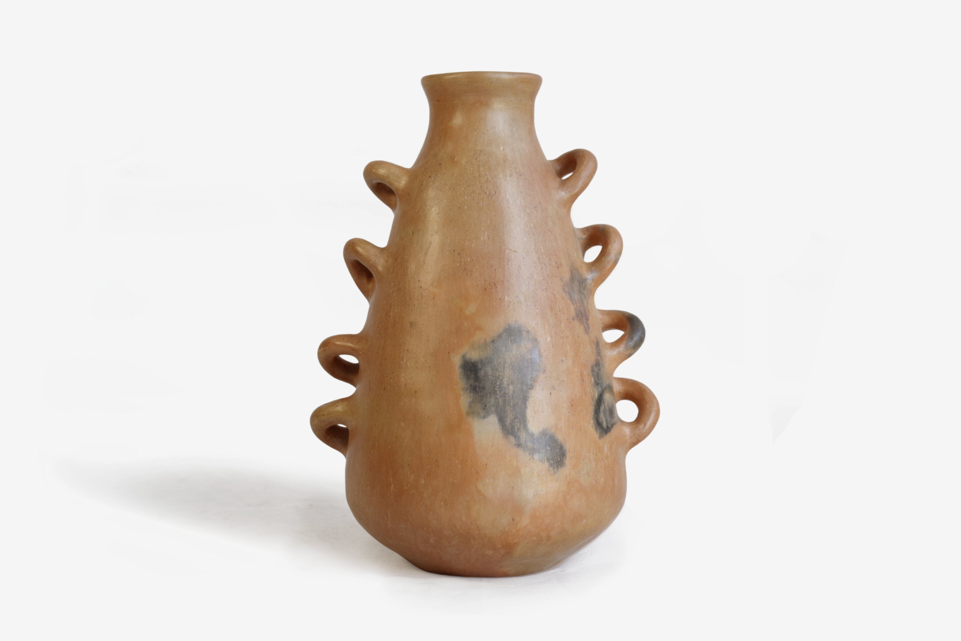Vessel Ancestral Mixe with ladder handles - 11.4 in. Silvia Mixe
