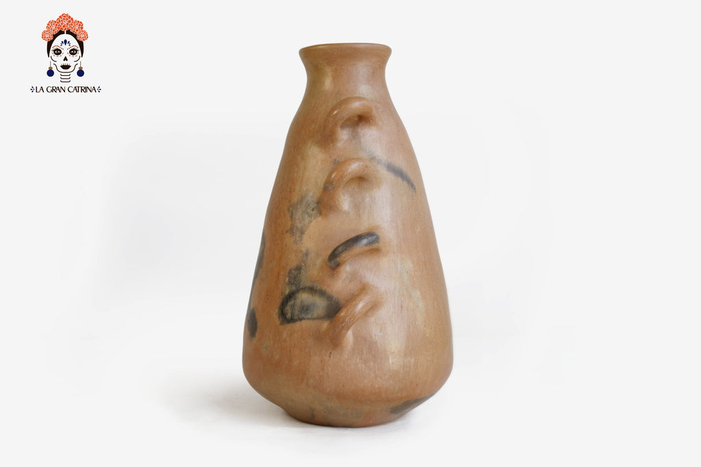 Vessel Ancestral Mixe with ladder handles - 11.4 in. Silvia Mixe