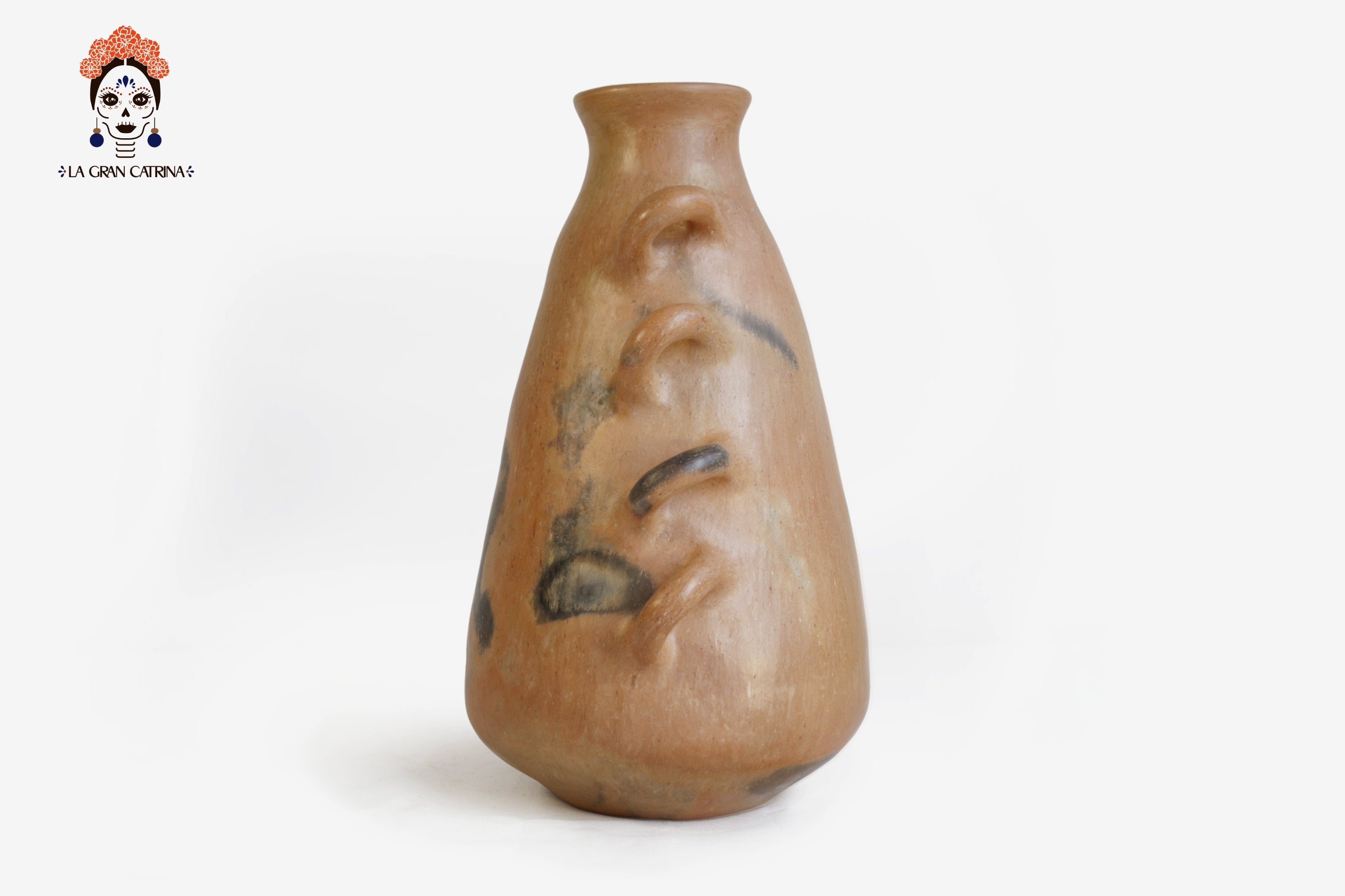 Vessel Ancestral Mixe with ladder handles - 11.4 in. Silvia Mixe