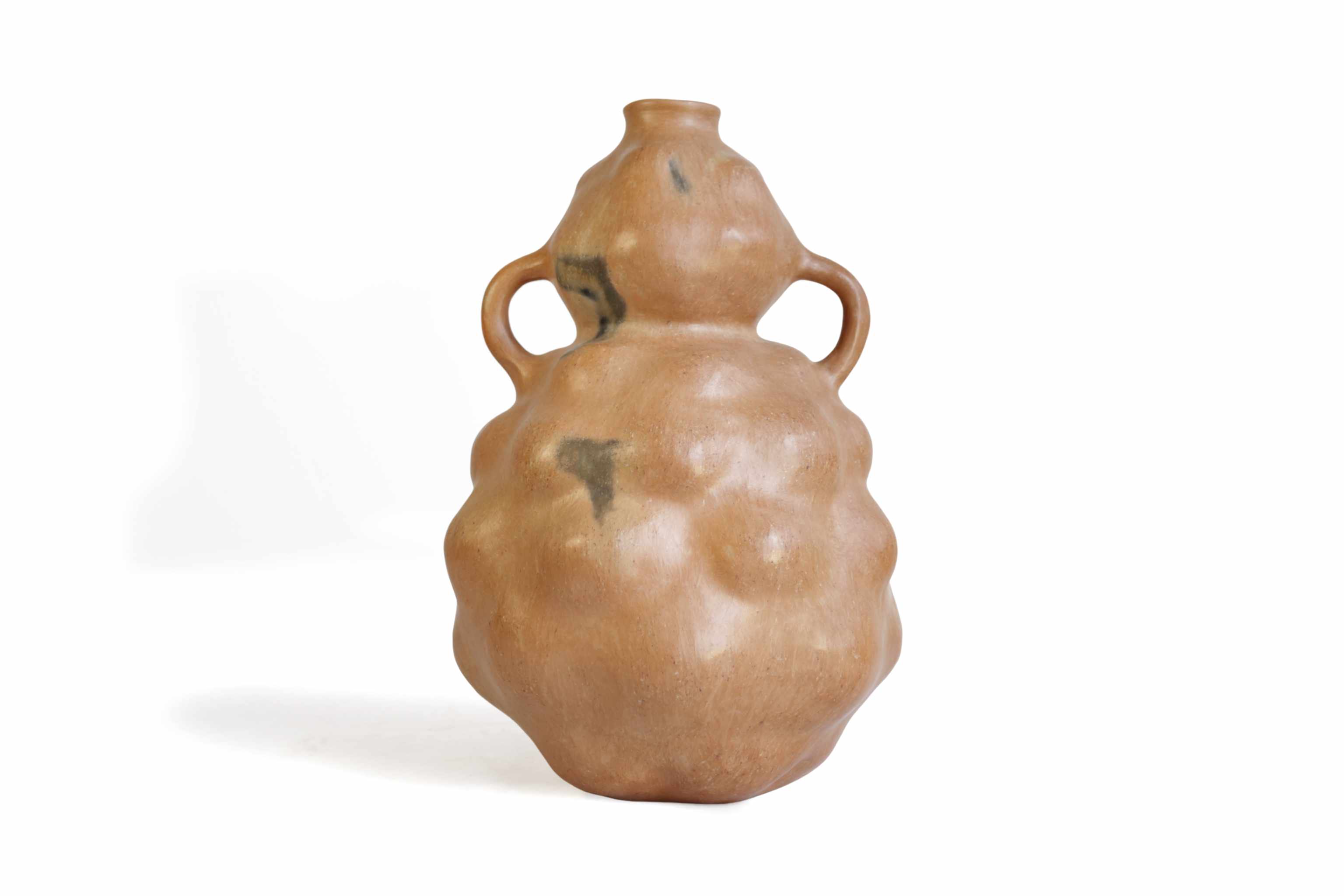 Vessel Ancestral Mixe Blackberry with 2 handles - 13.7 in. Silvia Mixe