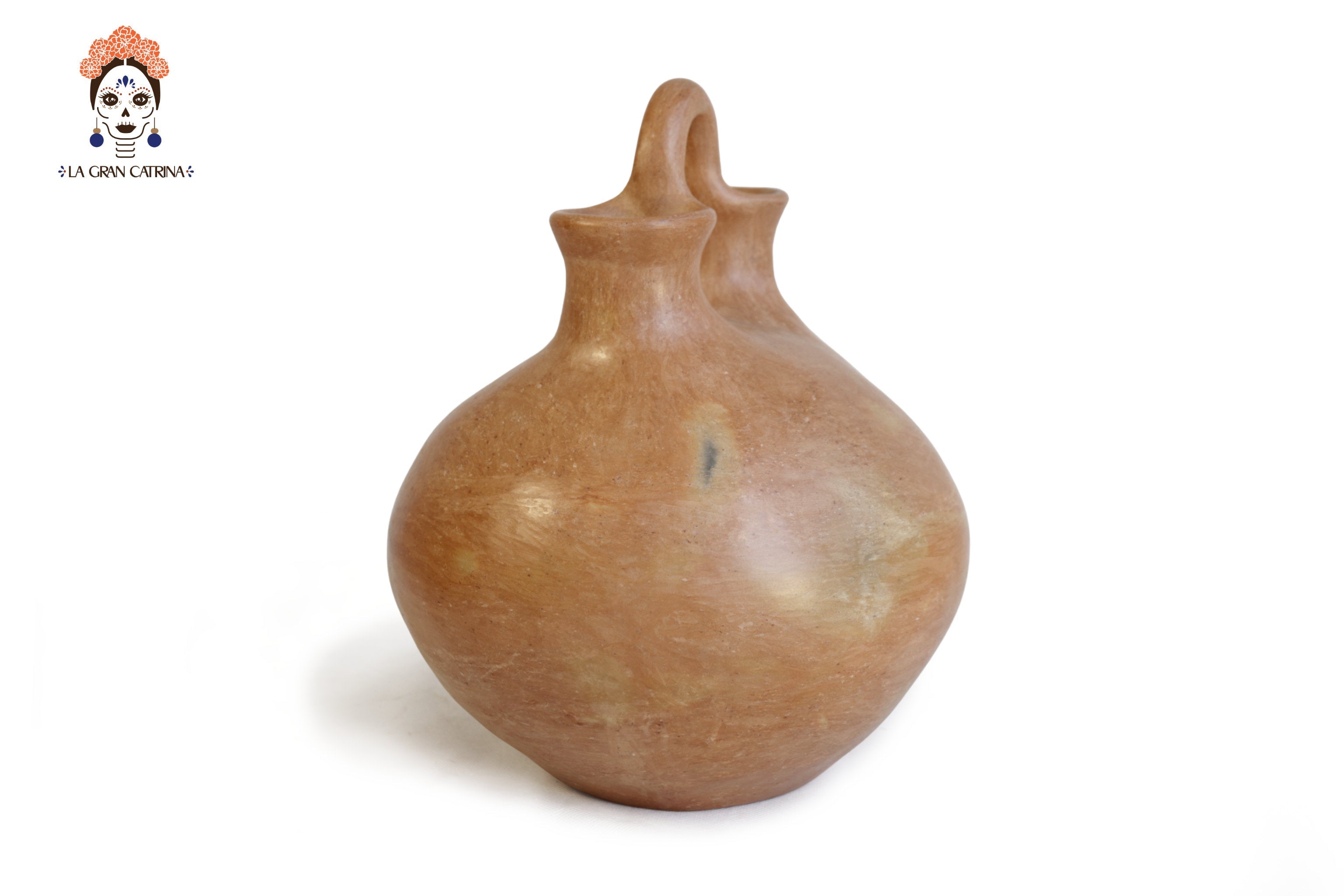 Vessel Ancestral Mixe with 2 openings - 9.8 in. Silvia Mixe