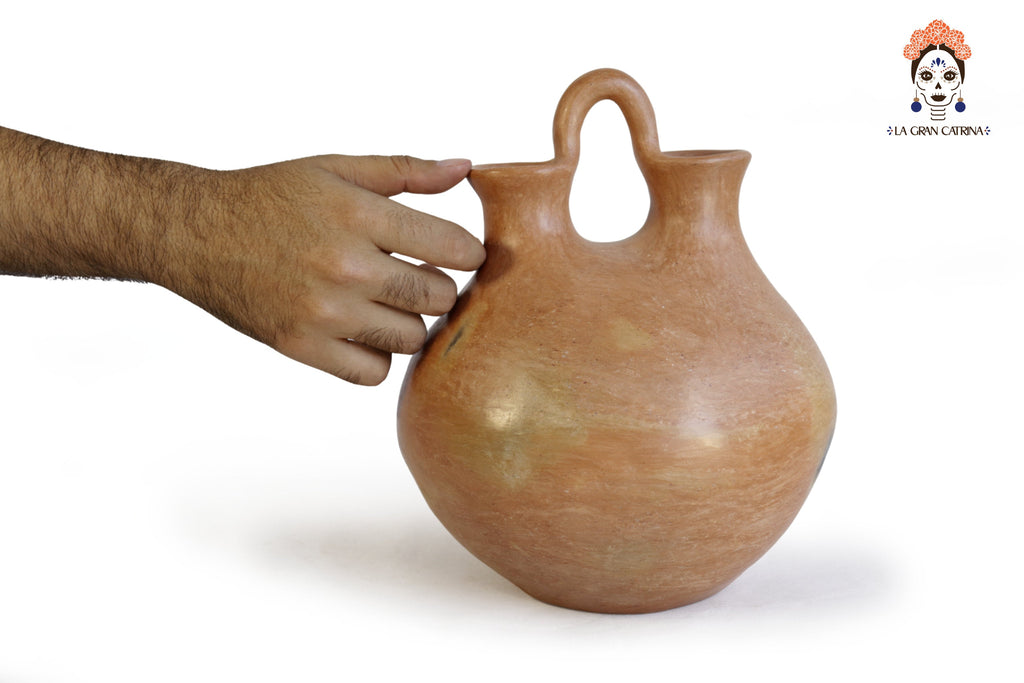 Vessel Ancestral Mixe with 2 openings - 9.8 in. Silvia Mixe