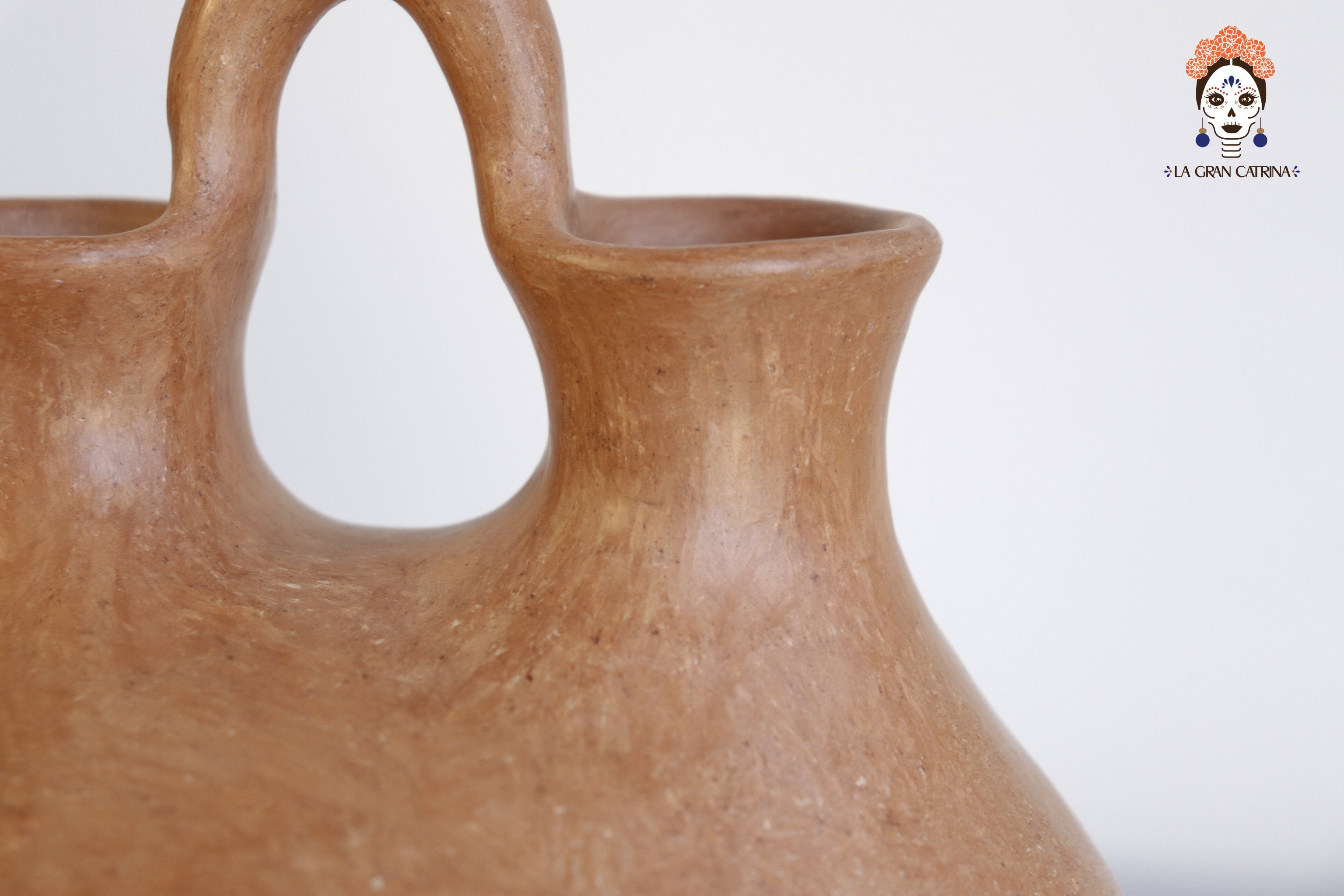 Vessel Ancestral Mixe with 2 openings - 9.8 in. Silvia Mixe
