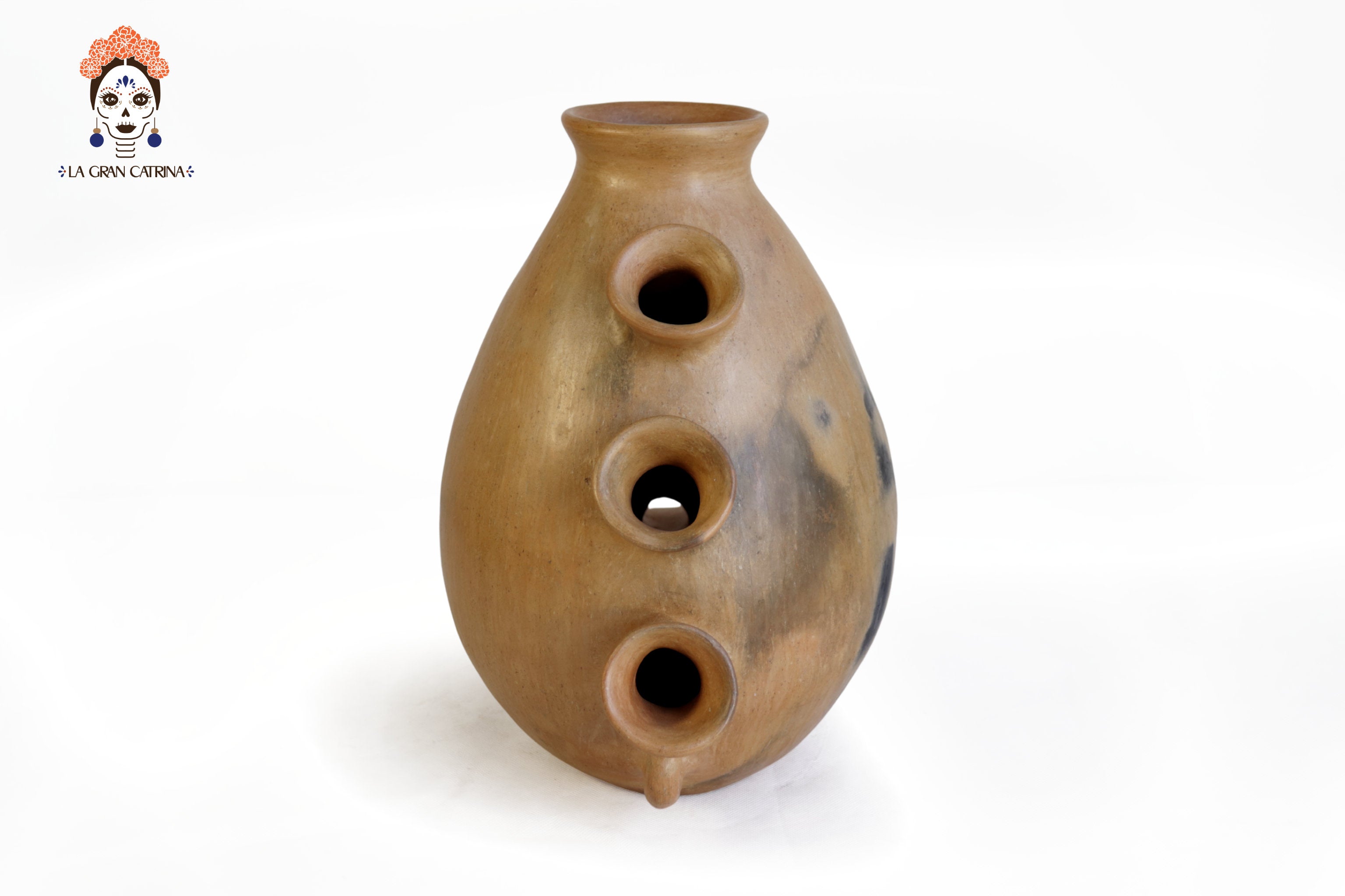 Vessel Ancestral Mixe with 7 openings - 11.8 in. Silvia Mixe