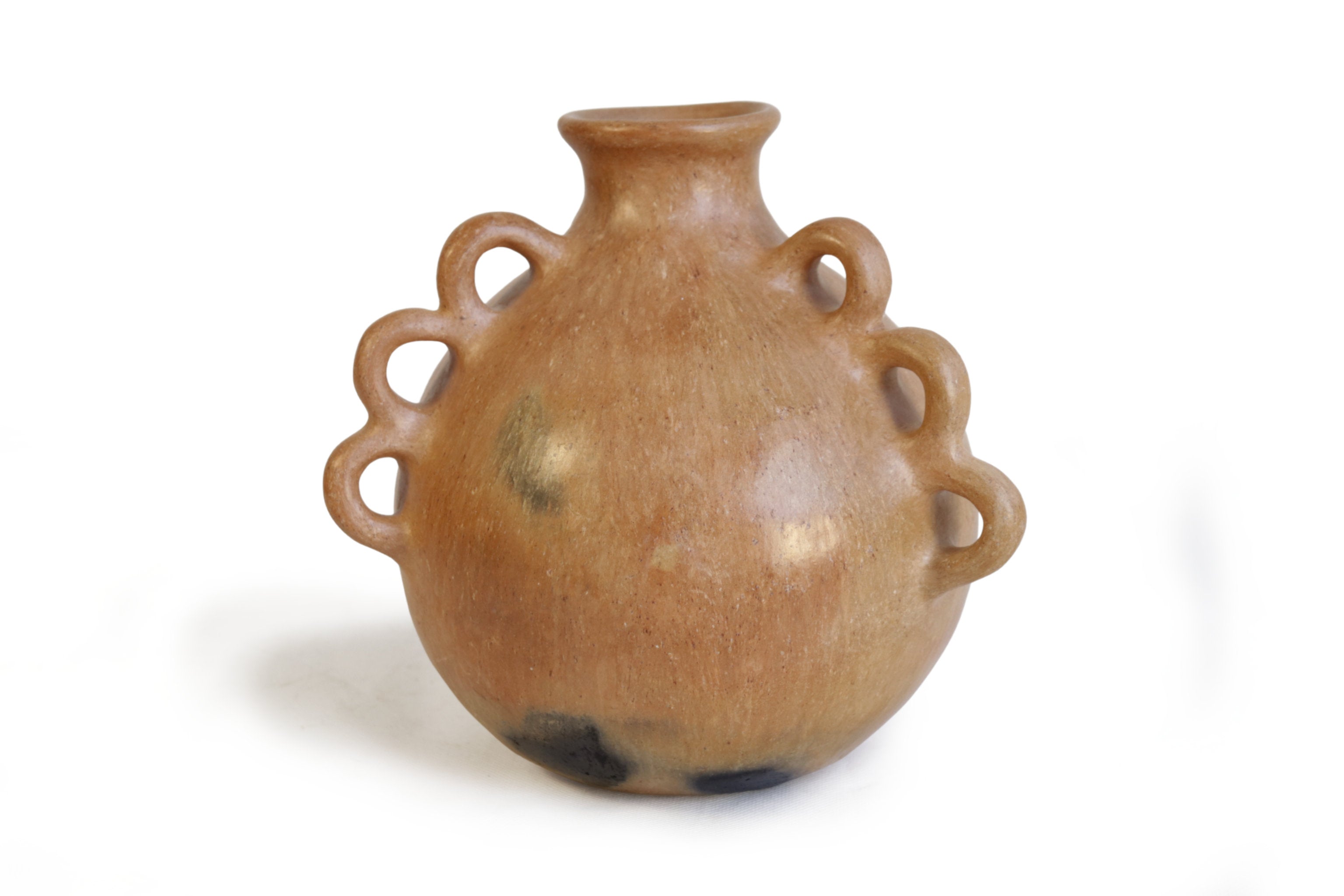 Vessel Ancestral Mixe with 9 handles - 7.8 in. Silvia Mixe