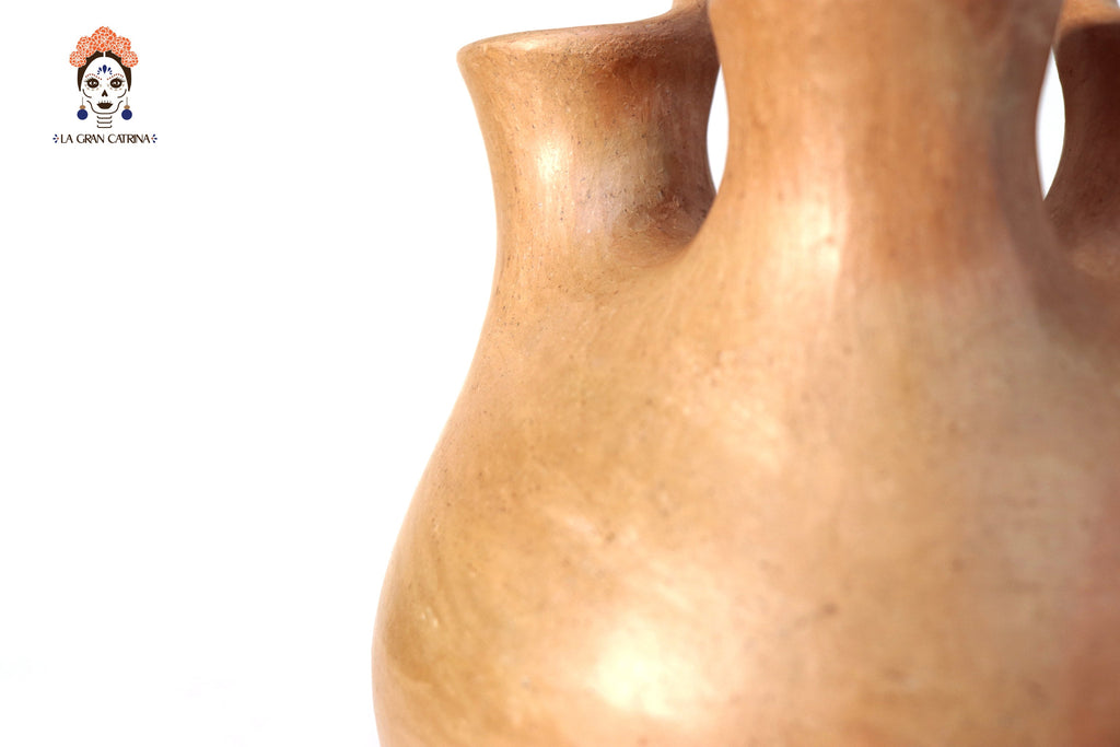 Vessel Ancestral Mixe with 4 openings - 9.4 in. Silvia Mixe