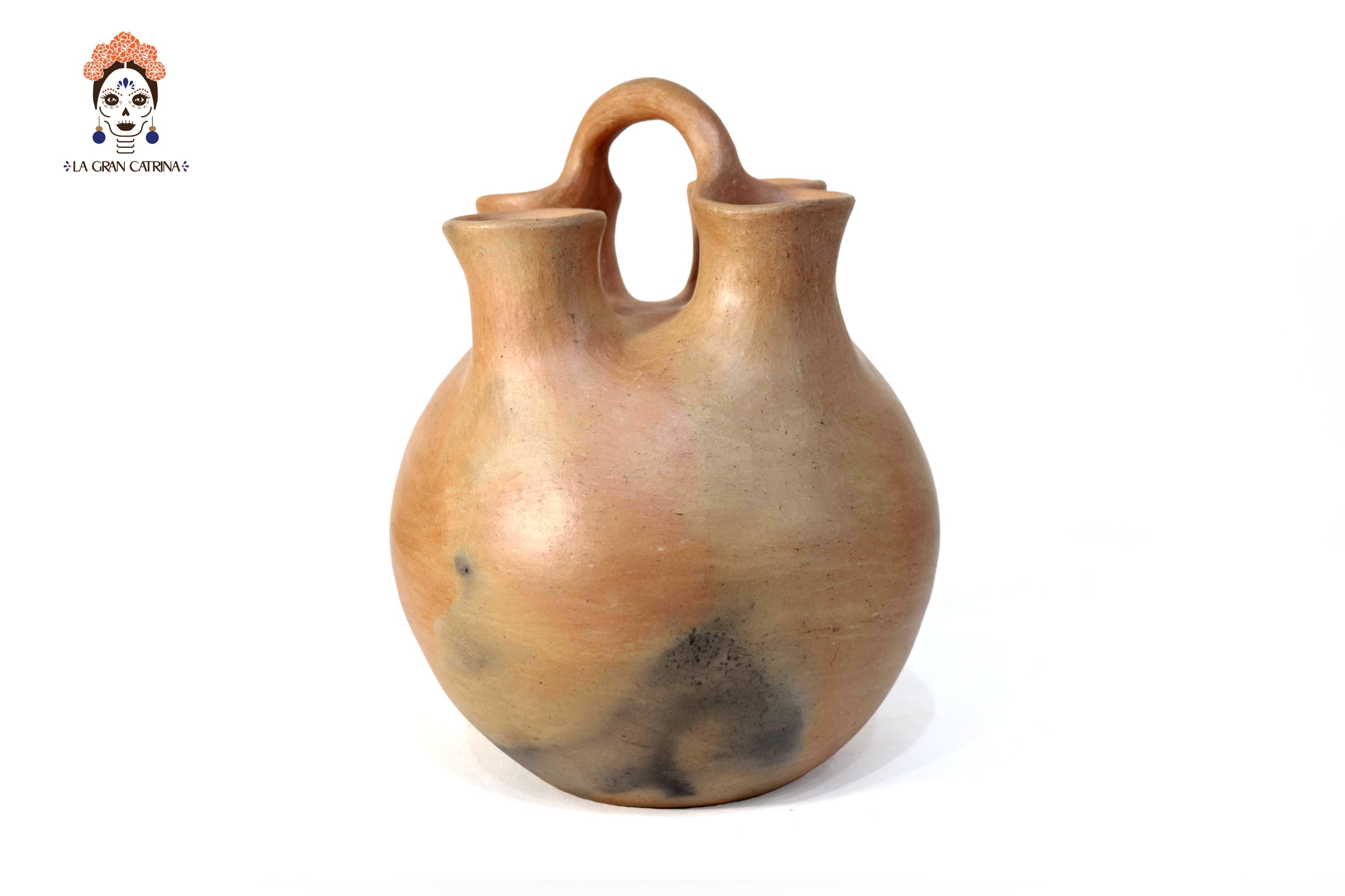 Vessel Ancestral Mixe with 4 openings - 9.4 in. Silvia Mixe
