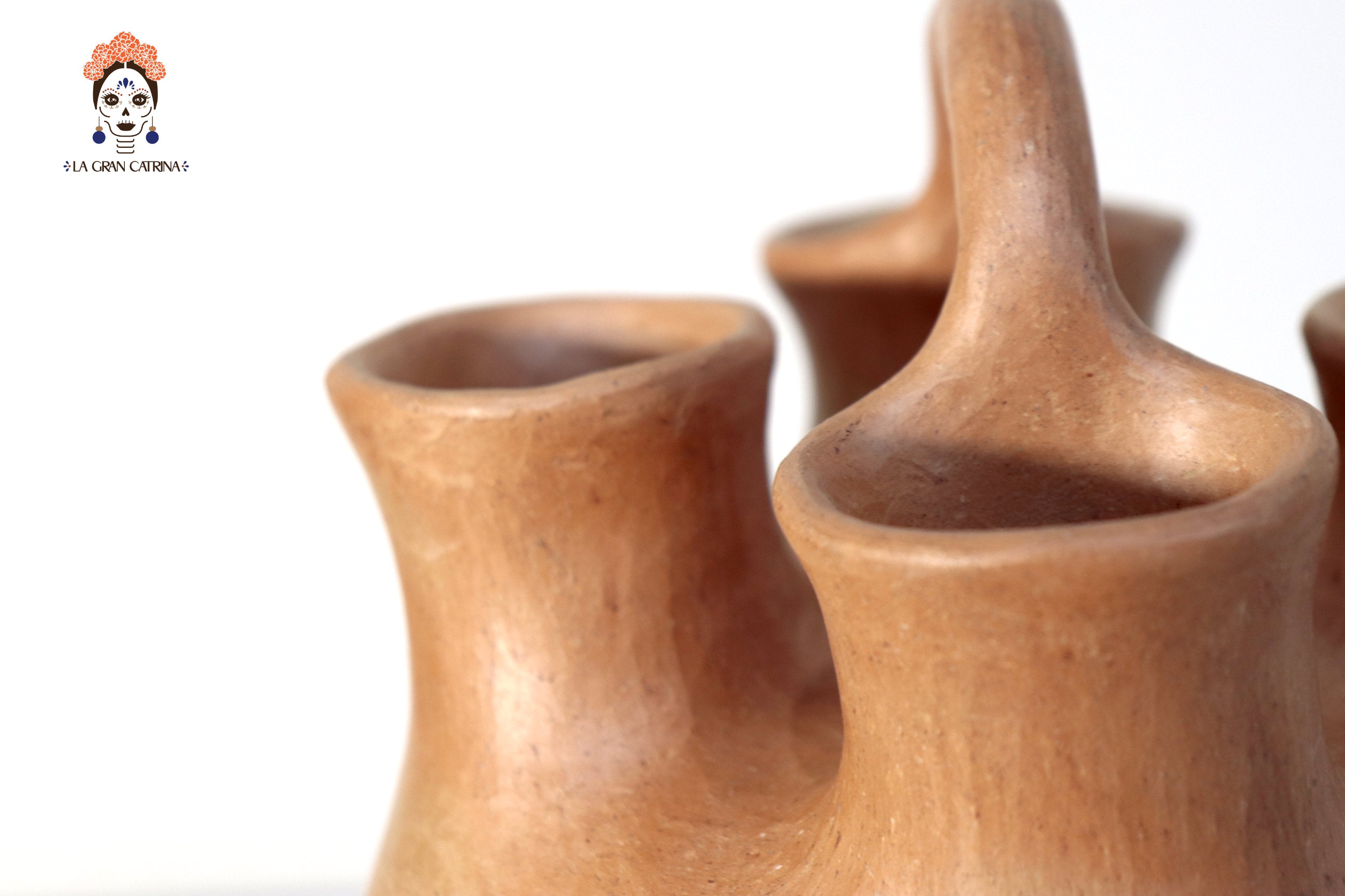 Vessel Ancestral Mixe with 4 openings - 9.4 in. Silvia Mixe