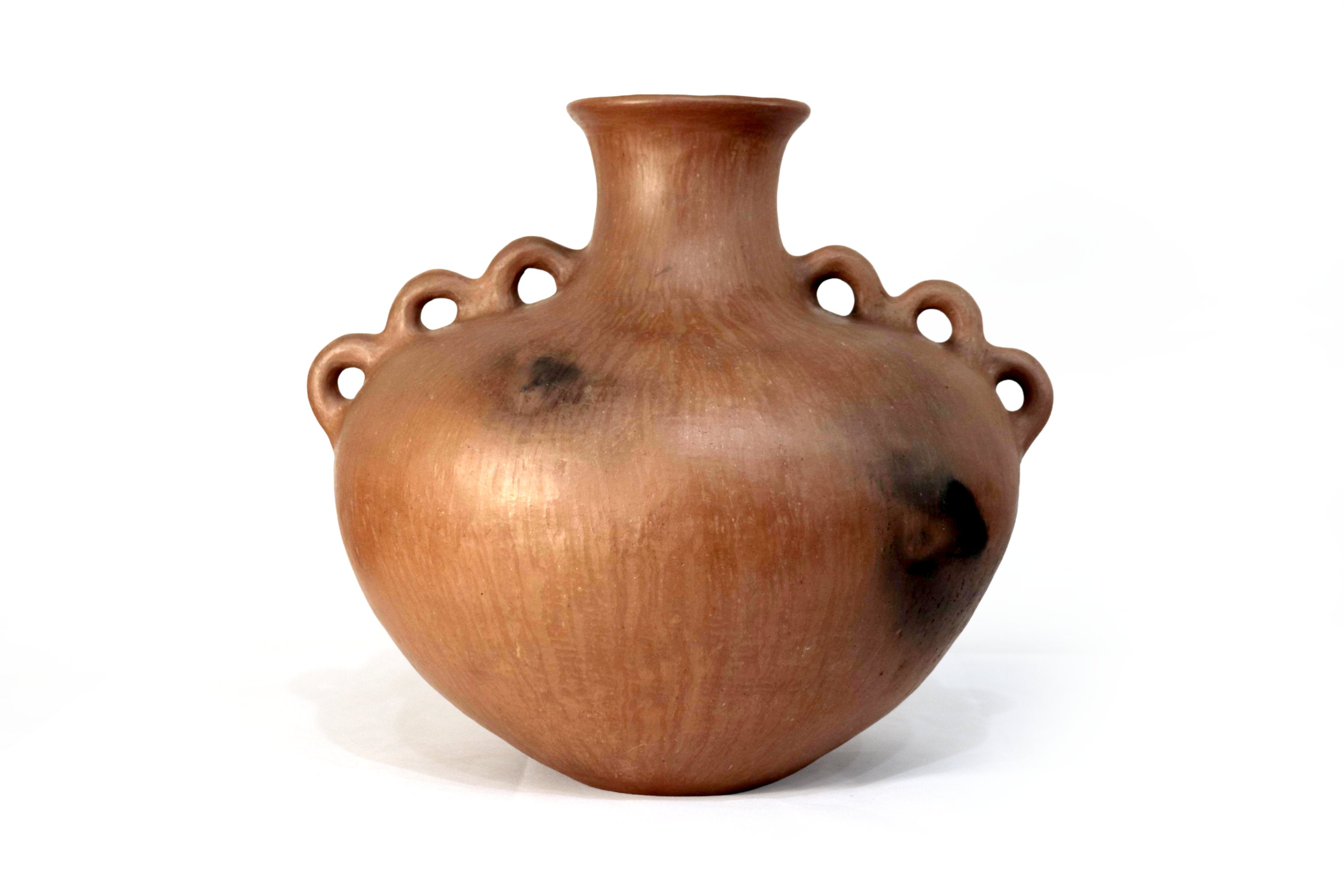 Vessel Ancestral Mixe with 6 handles - 13.3 in. Silvia Mixe