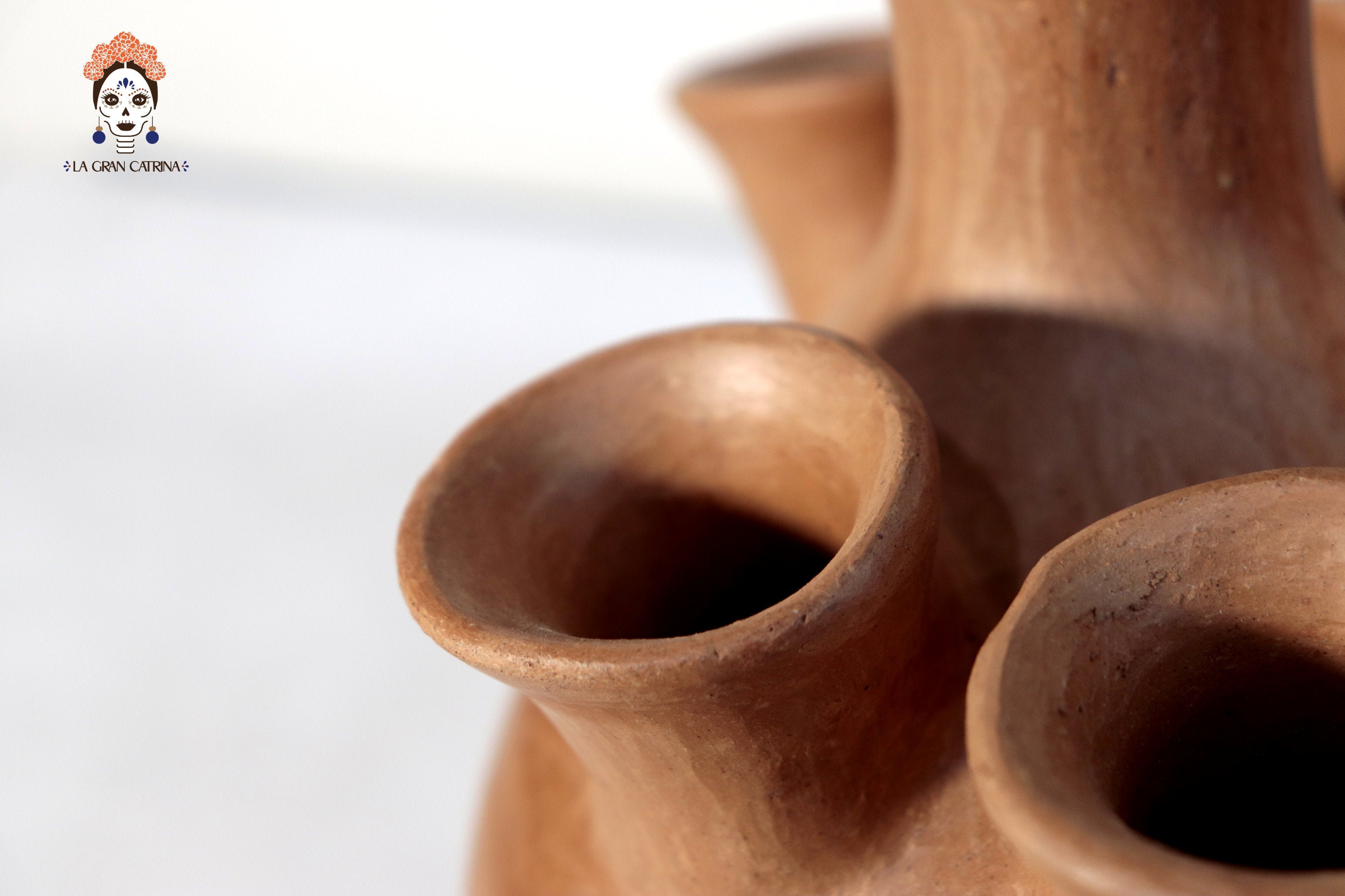 Vessel Ancestral Mixe with 8 openings - 10.6 in. Silvia Mixe