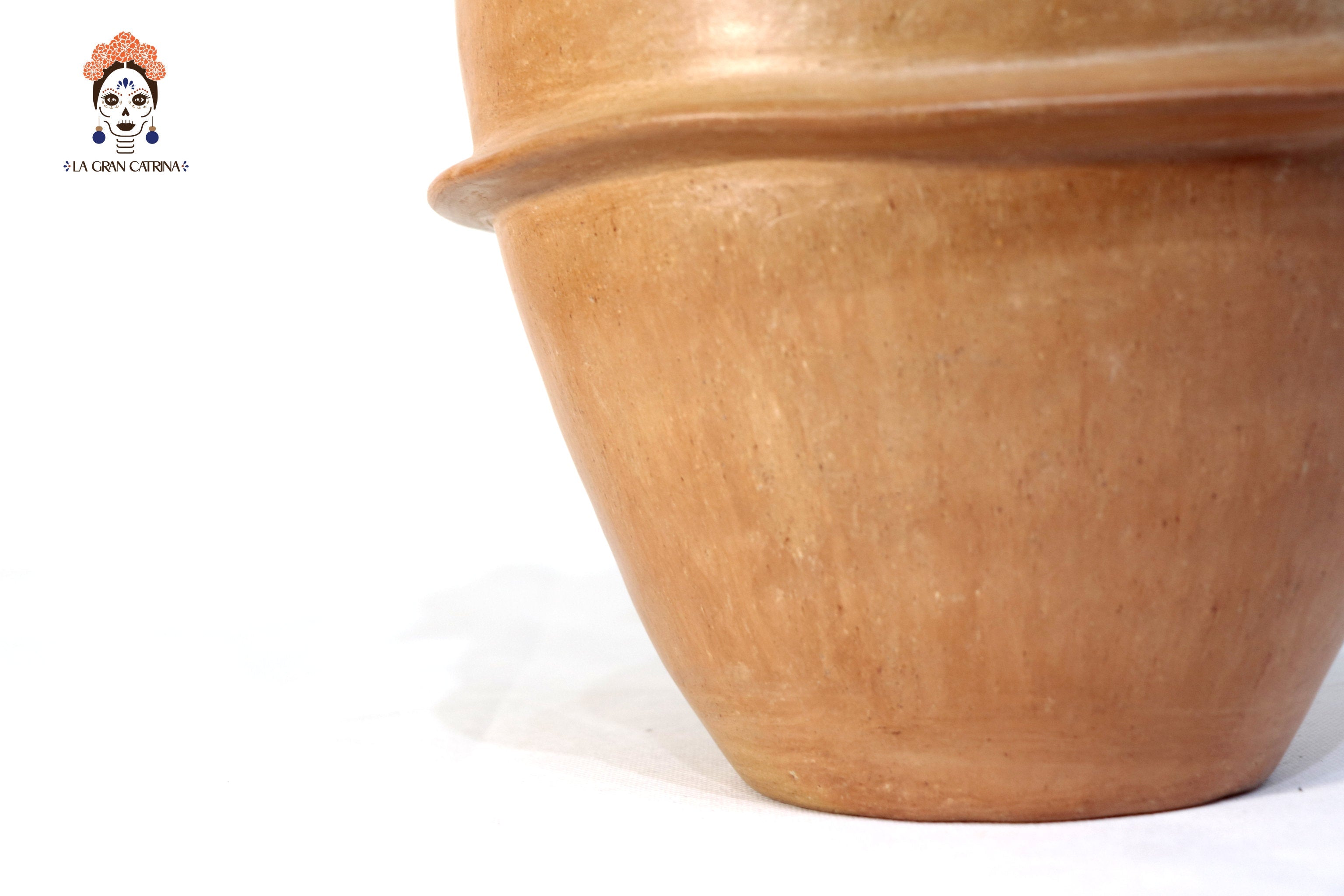 Vessel Mixe Tlahui Huipil of Natural Clay - 14.9 in. - in. Production Silvia Mixe