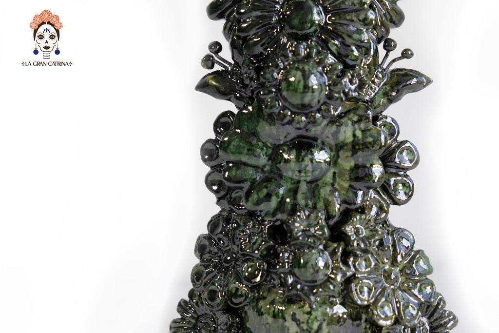 Cross green - Glazed Clay - 10 in. Tereri