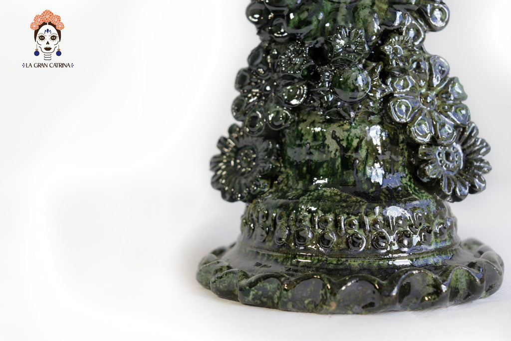 Cross green - Glazed Clay - 10 in. Tereri
