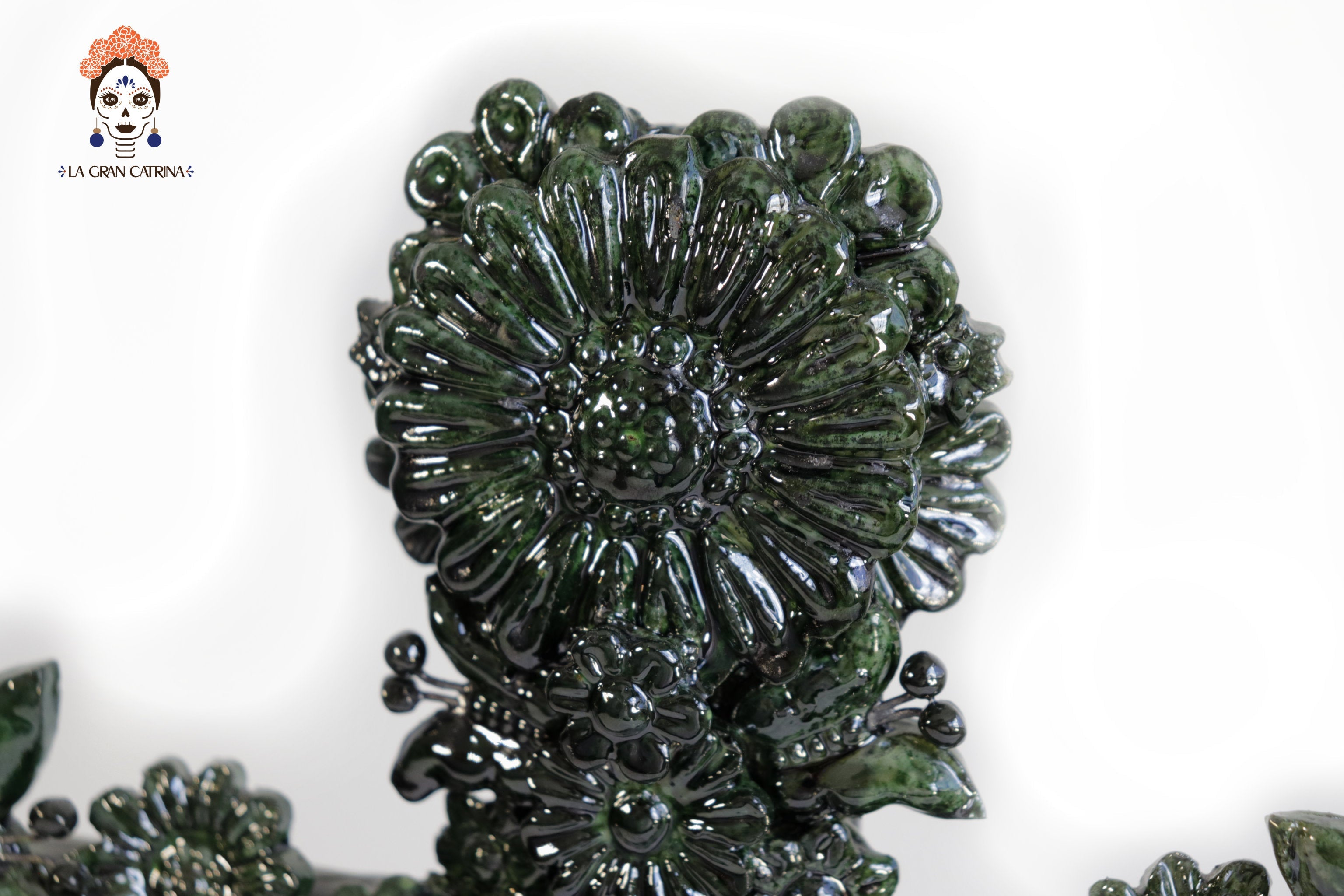 Cross green - Glazed Clay - 10 in. Tereri