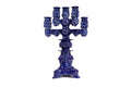 Candleholder Blue 5-Candle - Glazed Clay - 20 in. Juan Gtz