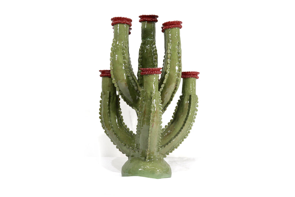 Candleholder Prickly Pear Cactus Olive - 17.3 in. Juan Gtz