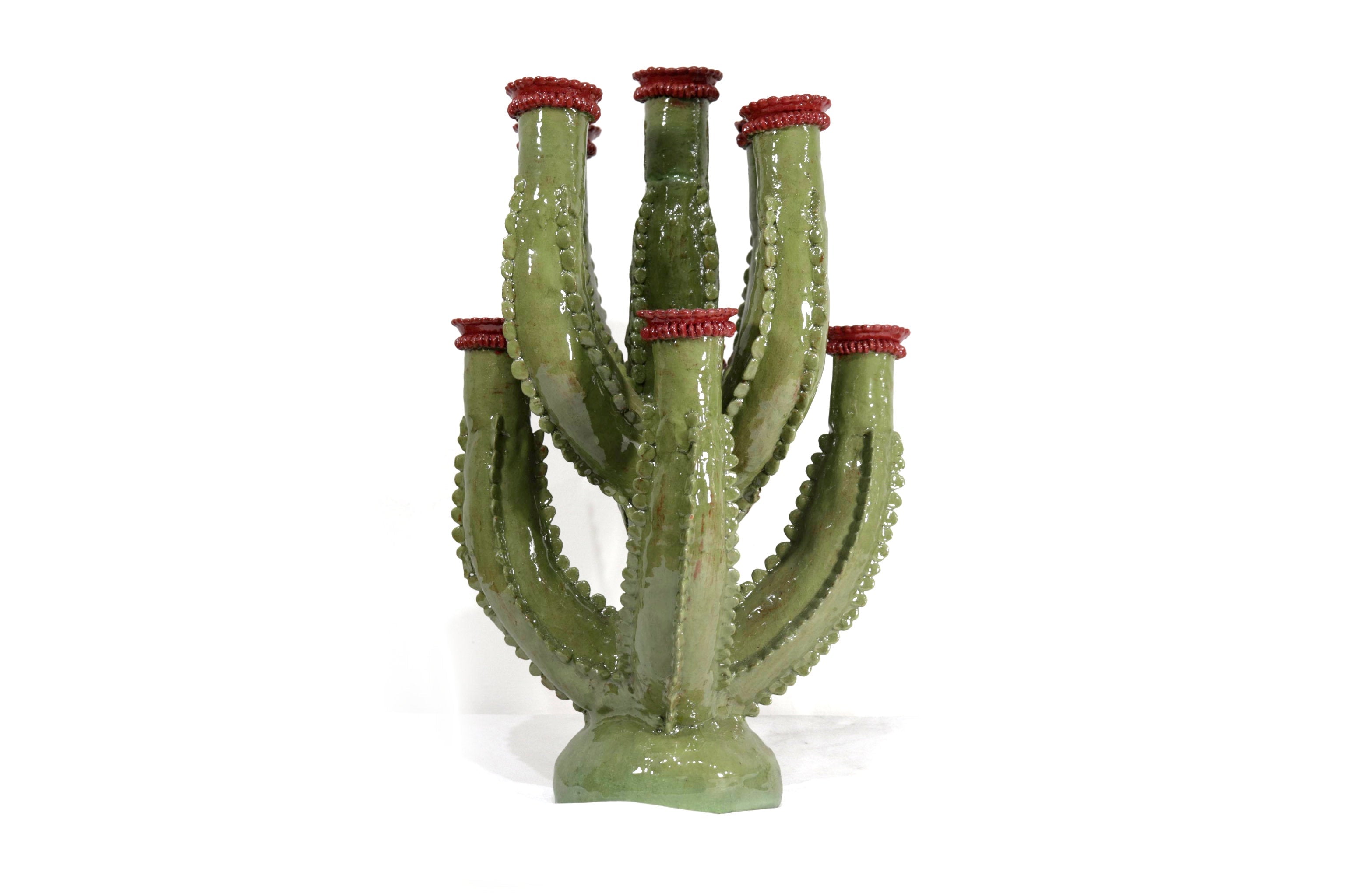 Candleholder Prickly Pear Cactus Olive - 17.3 in. Juan Gtz