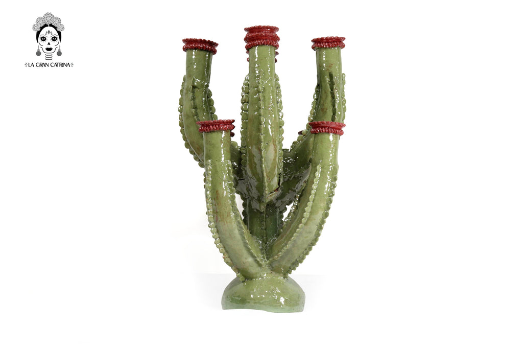 Candleholder Prickly Pear Cactus Olive - 17.3 in. Juan Gtz