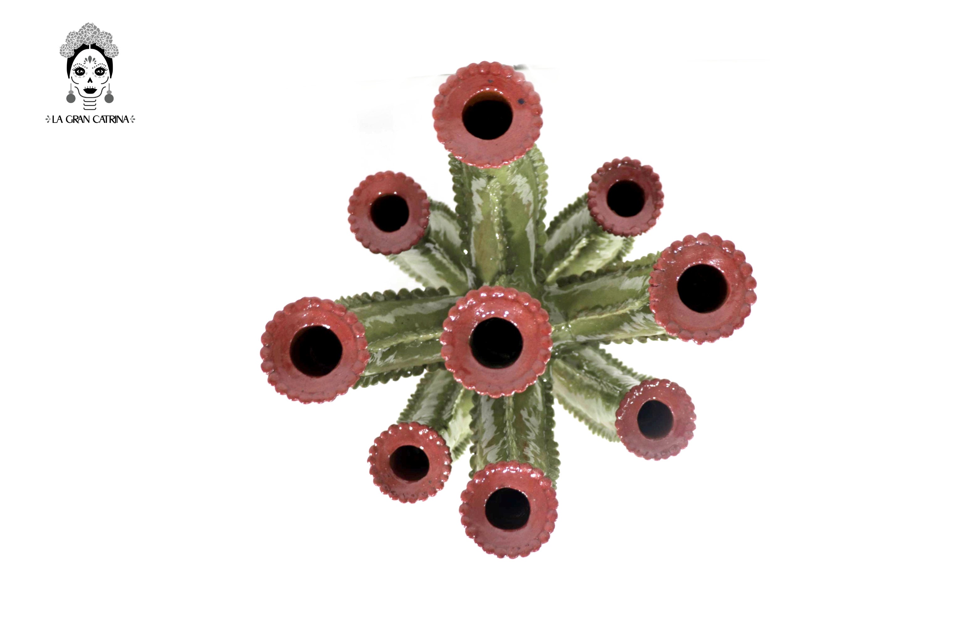 Candleholder Prickly Pear Cactus Olive - 17.3 in. Juan Gtz