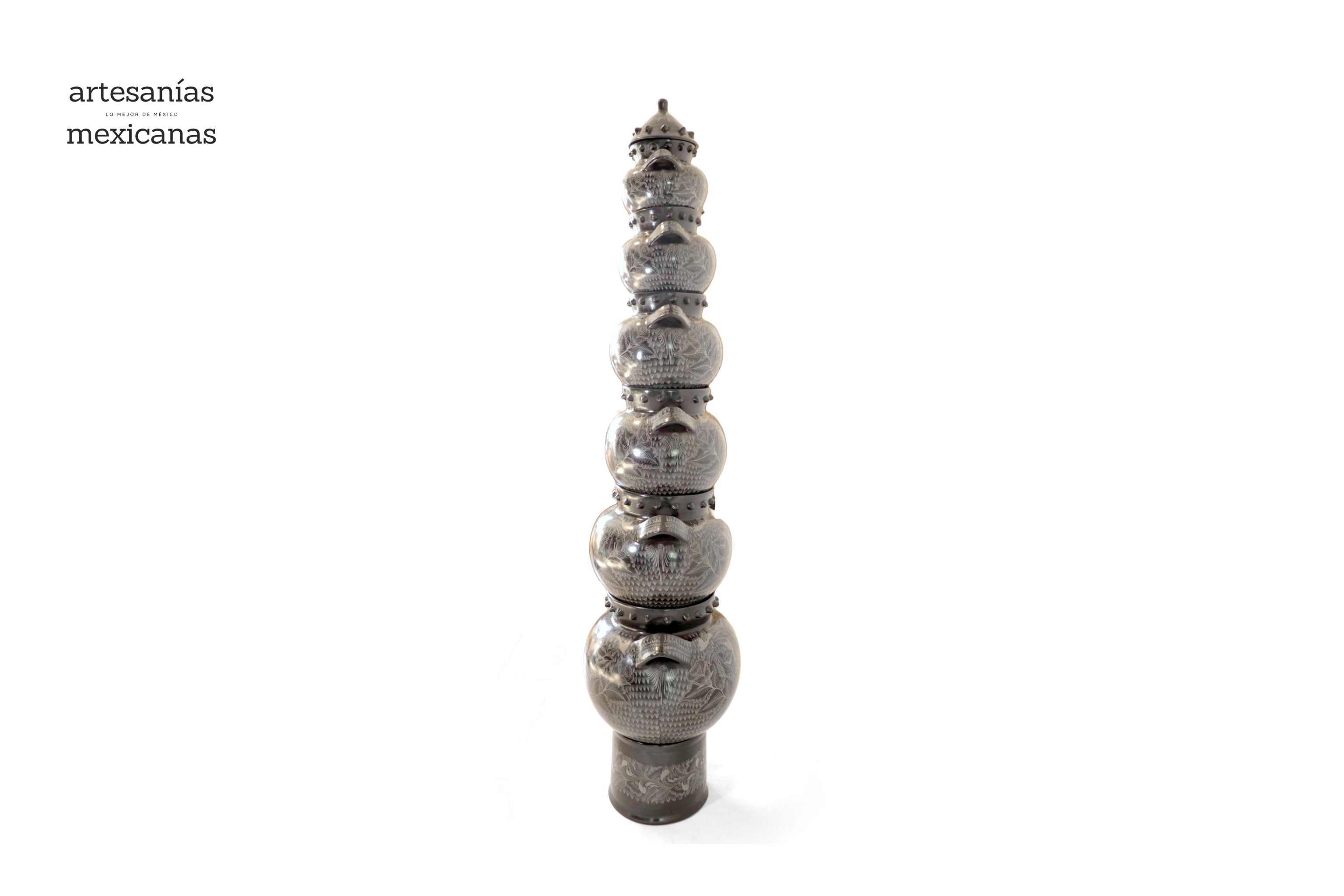 Torre of Pots - Cerámica handcrafted of Huancito - 67.5 in. Huancito