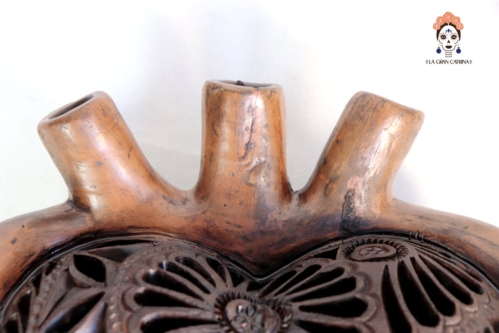 Heart Arteria Brown en Black Clay 11 in. Tere Oax