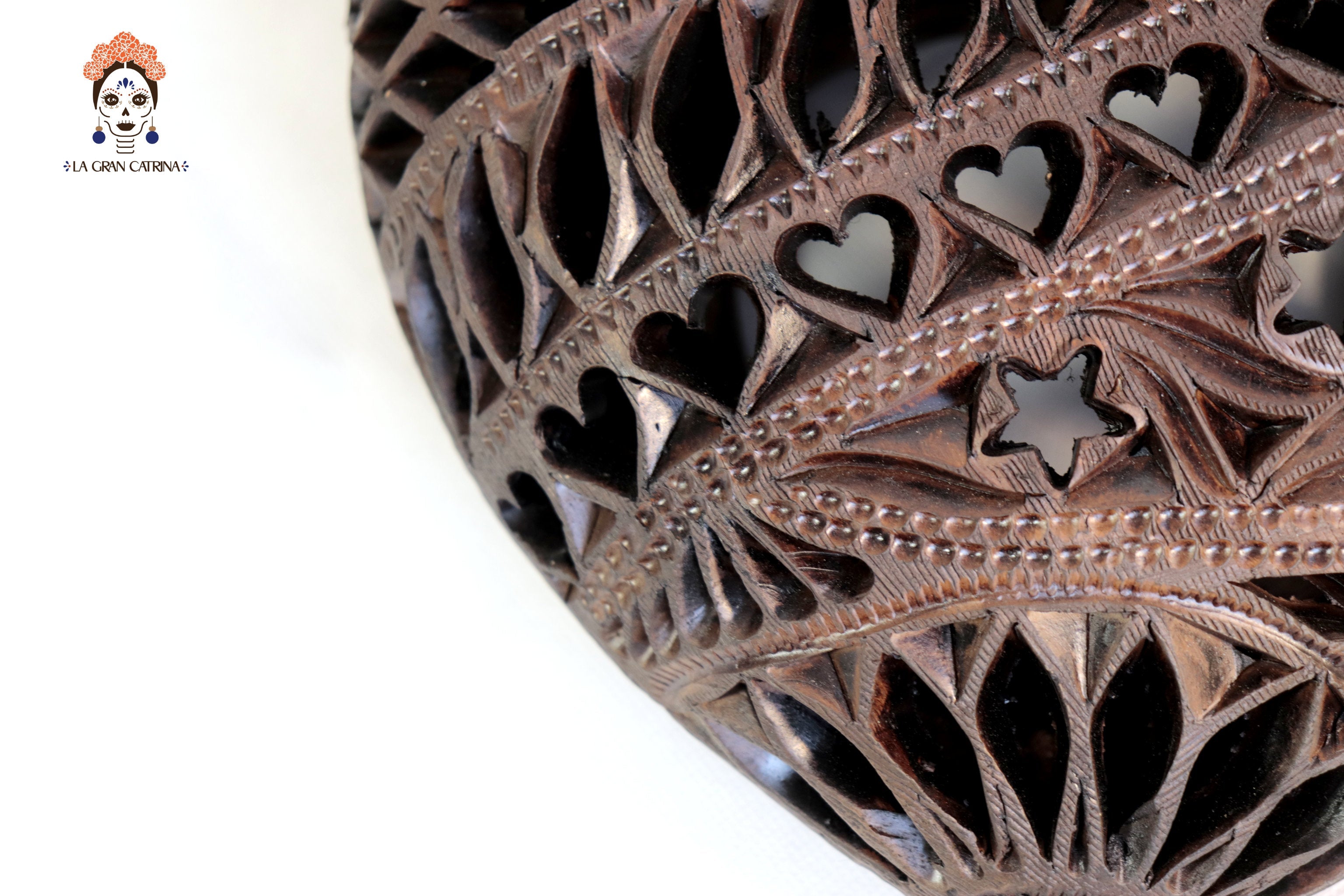 Heart Arteria Brown en Black Clay 11 in. Tere Oax