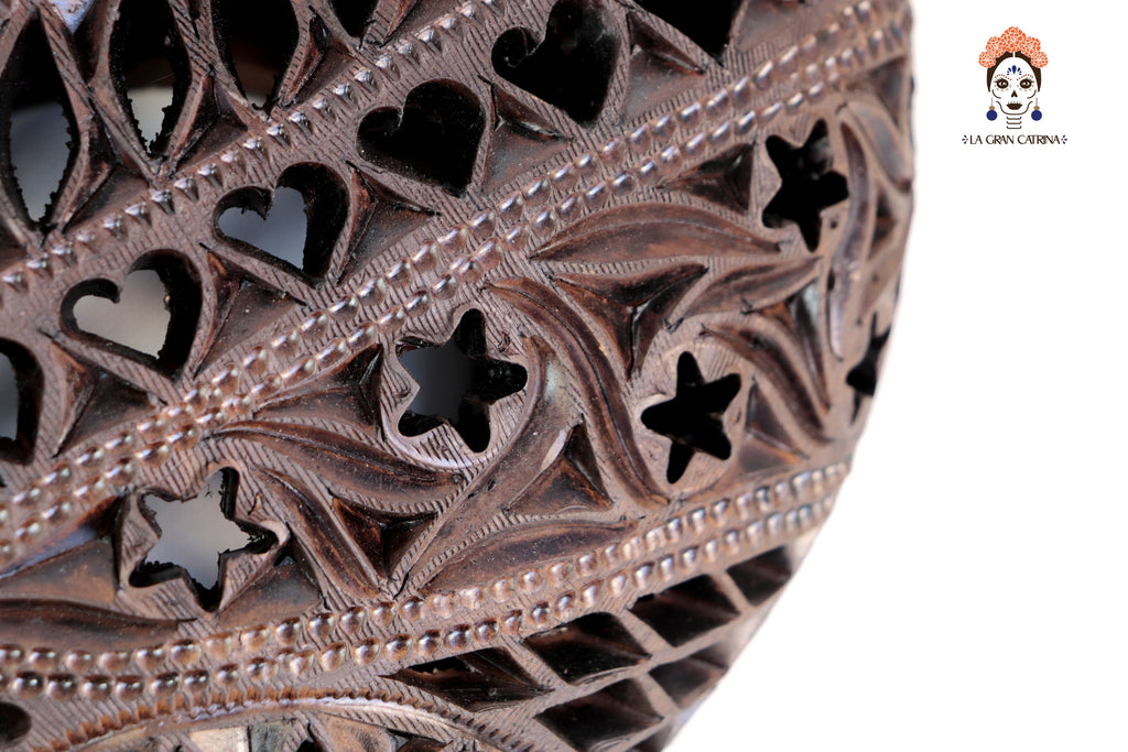 Heart Arteria Brown en Black Clay 11 in. Tere Oax