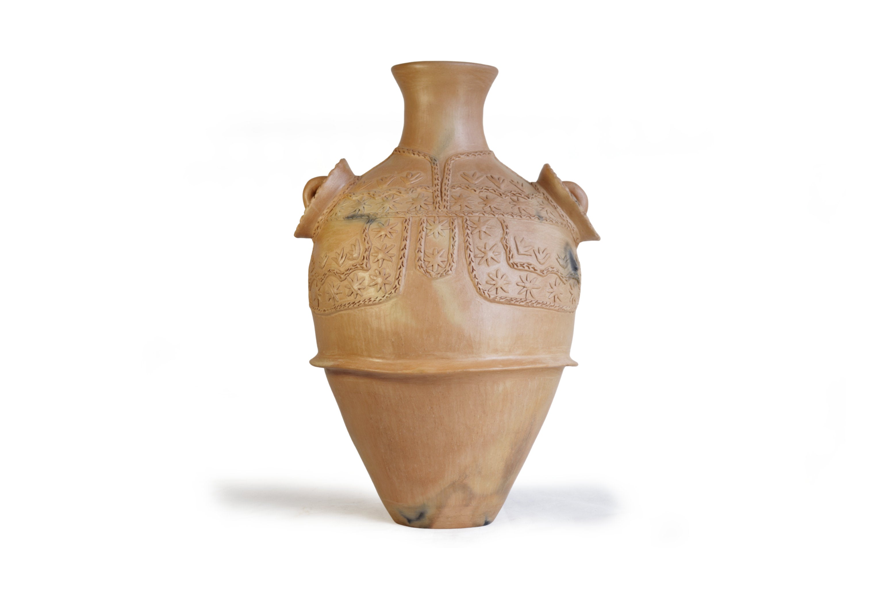 Vessel Mixe Tlahui Huipil of Natural Clay - 23.6 in. Silvia Mixe