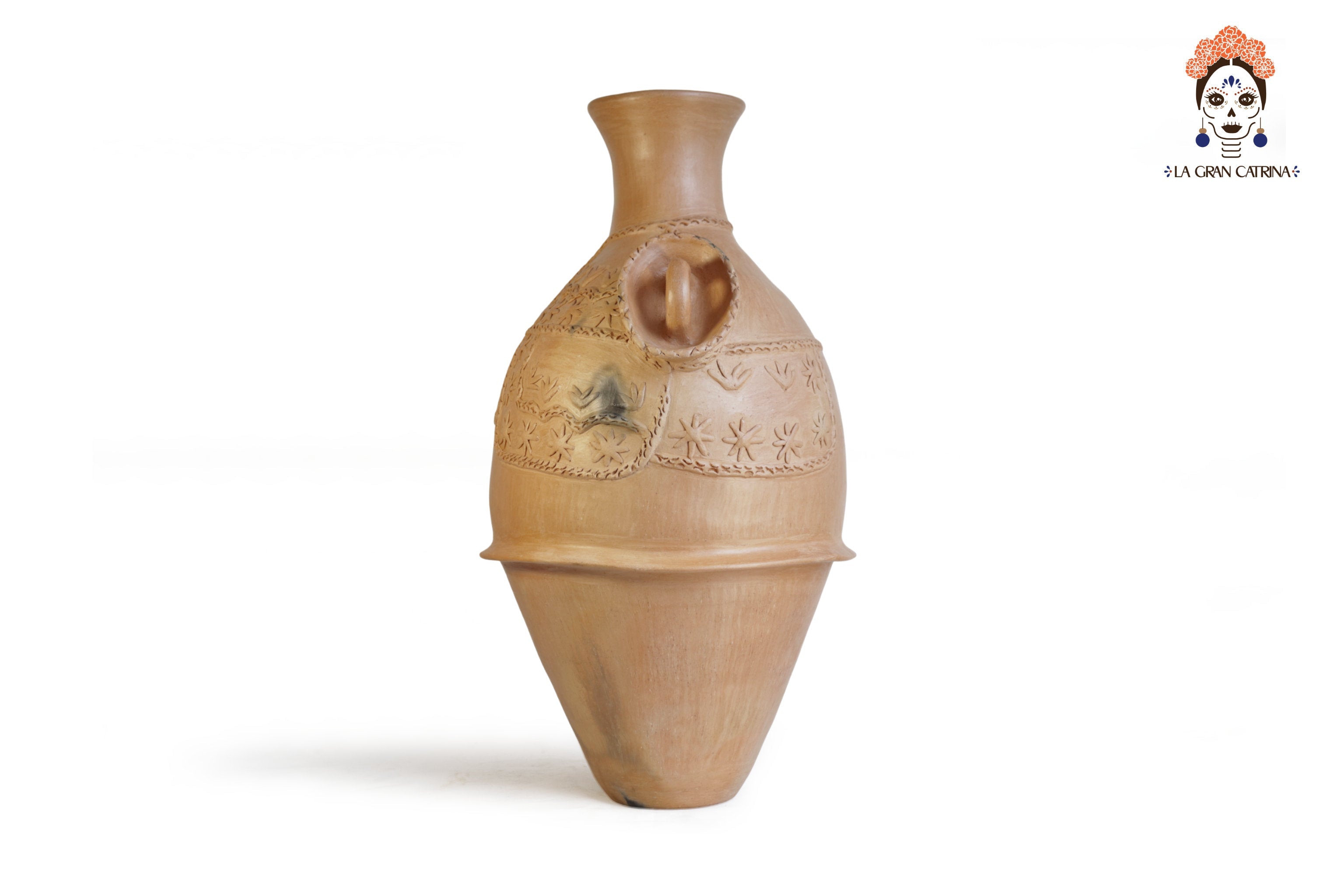 Vessel Mixe Tlahui Huipil of Natural Clay - 23.6 in. Silvia Mixe