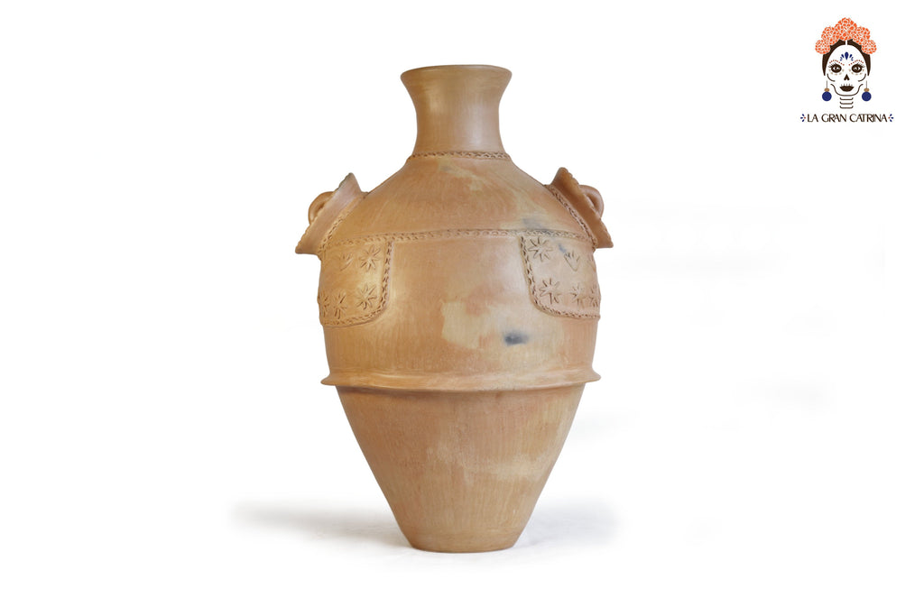 Vessel Mixe Tlahui Huipil of Natural Clay - 23.6 in. Silvia Mixe