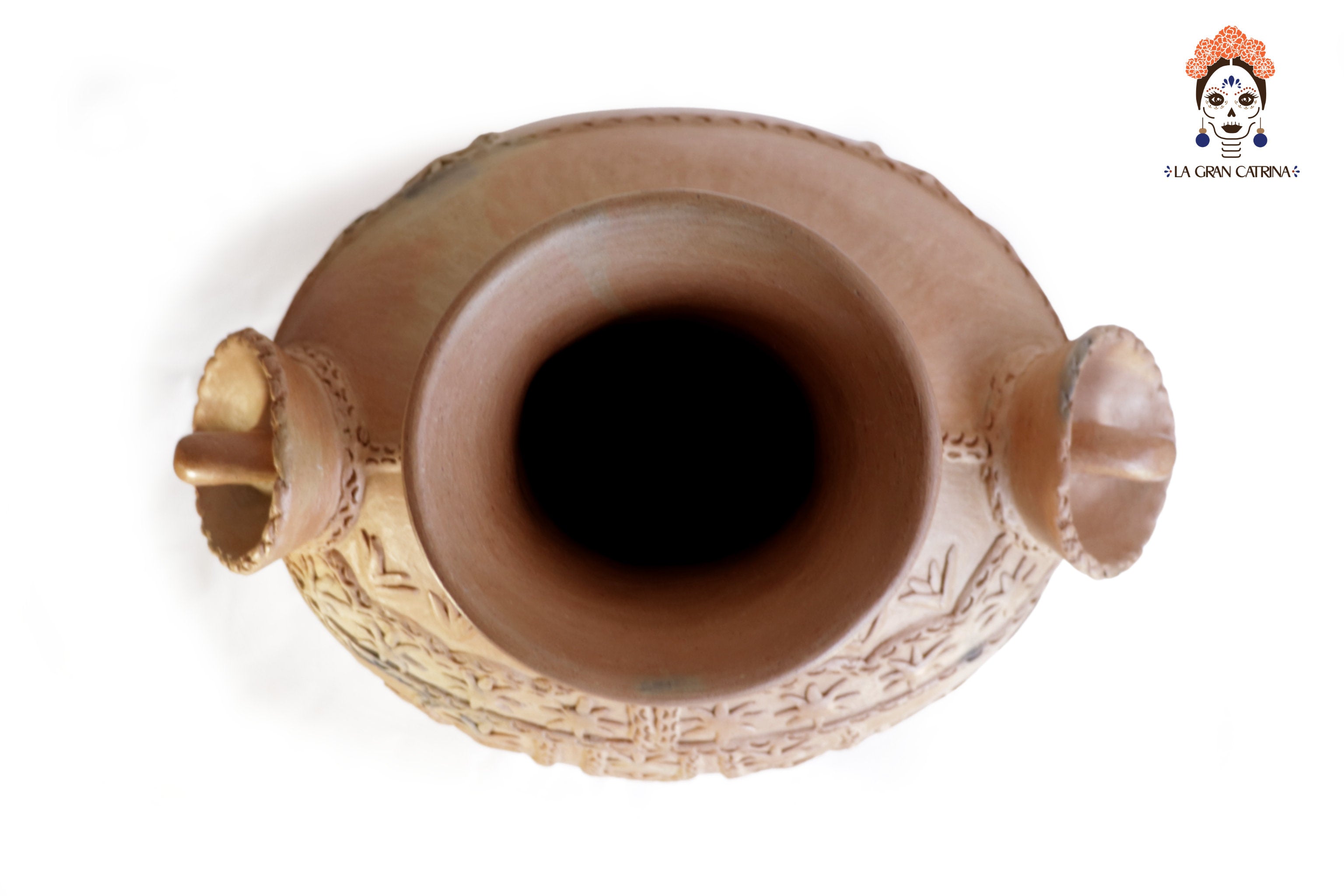 Vessel Mixe Tlahui Huipil of Natural Clay - 23.6 in. Silvia Mixe