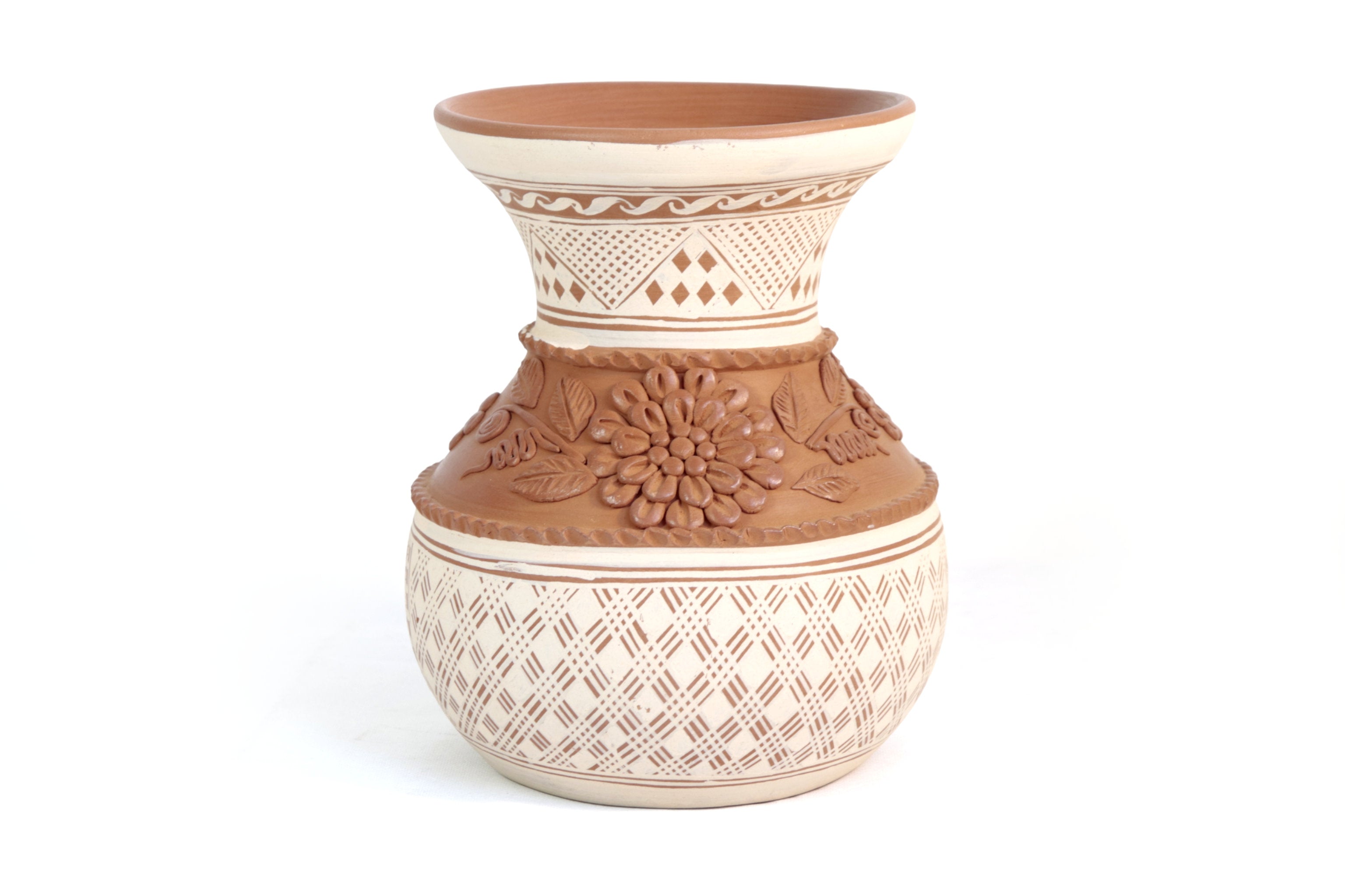 Vase Flower Clay - Patamban - 9.8 in. Patamban