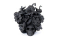 Skull black with Butterflies and Pumpkins - 5.7 in. Yuliana Capula