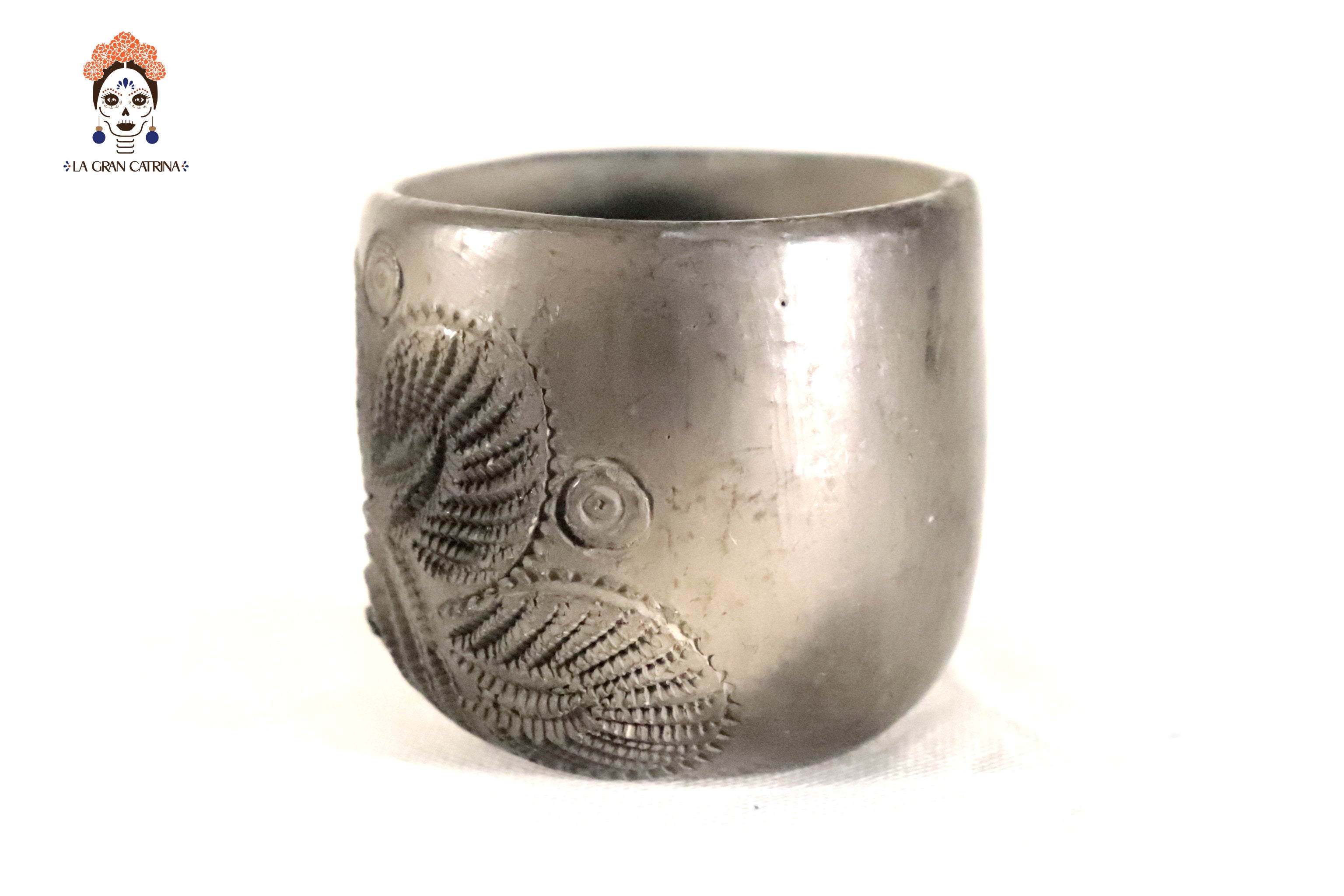 Handcrafted Black Clay Shot Glasses - Wholesale 10+ Pieces or More. 2.5 in. Tere Oax