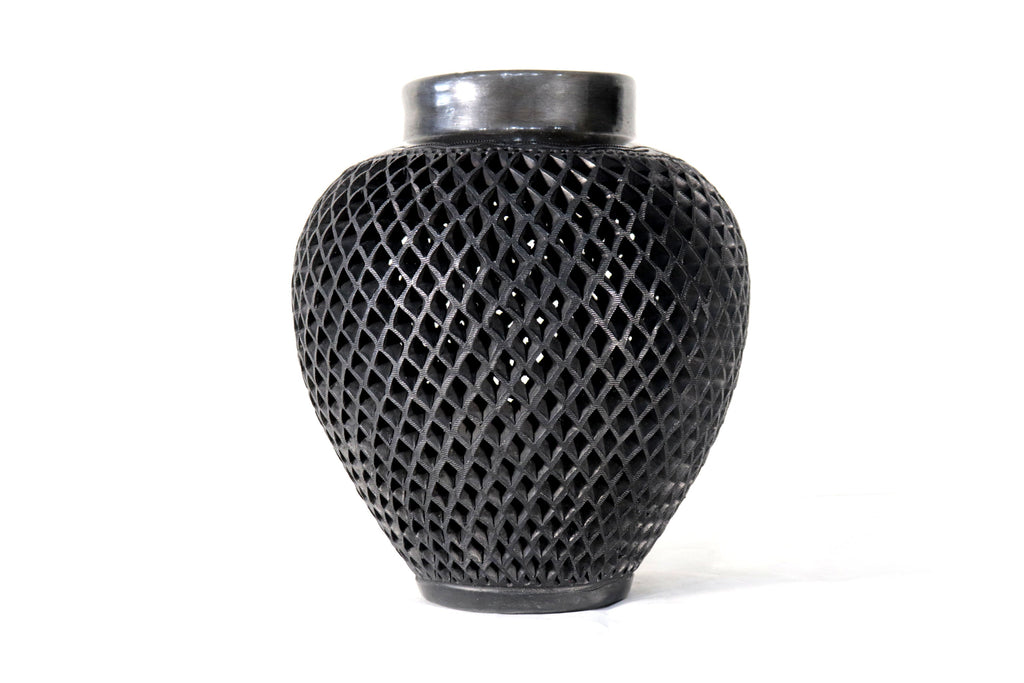 Handcrafted Black Clay Tibor Jar III 13.7 in. Tere Oax