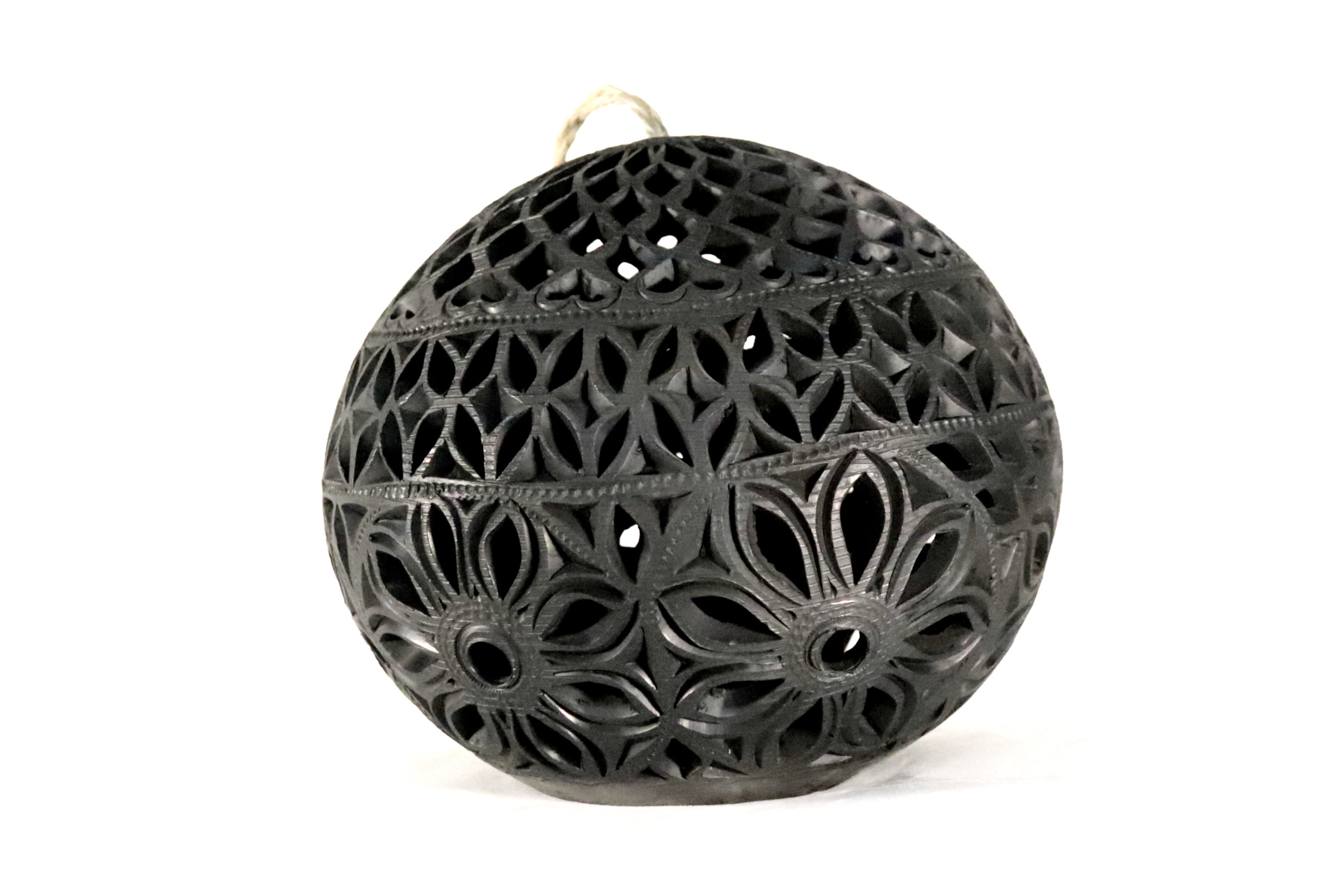 Black Clay Lamp 11.8 in. Tere Oax