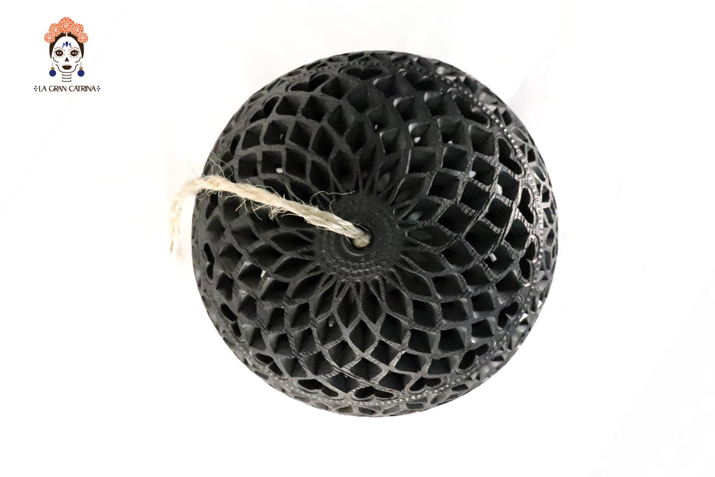 Black Clay Lamp 11.8 in. Tere Oax