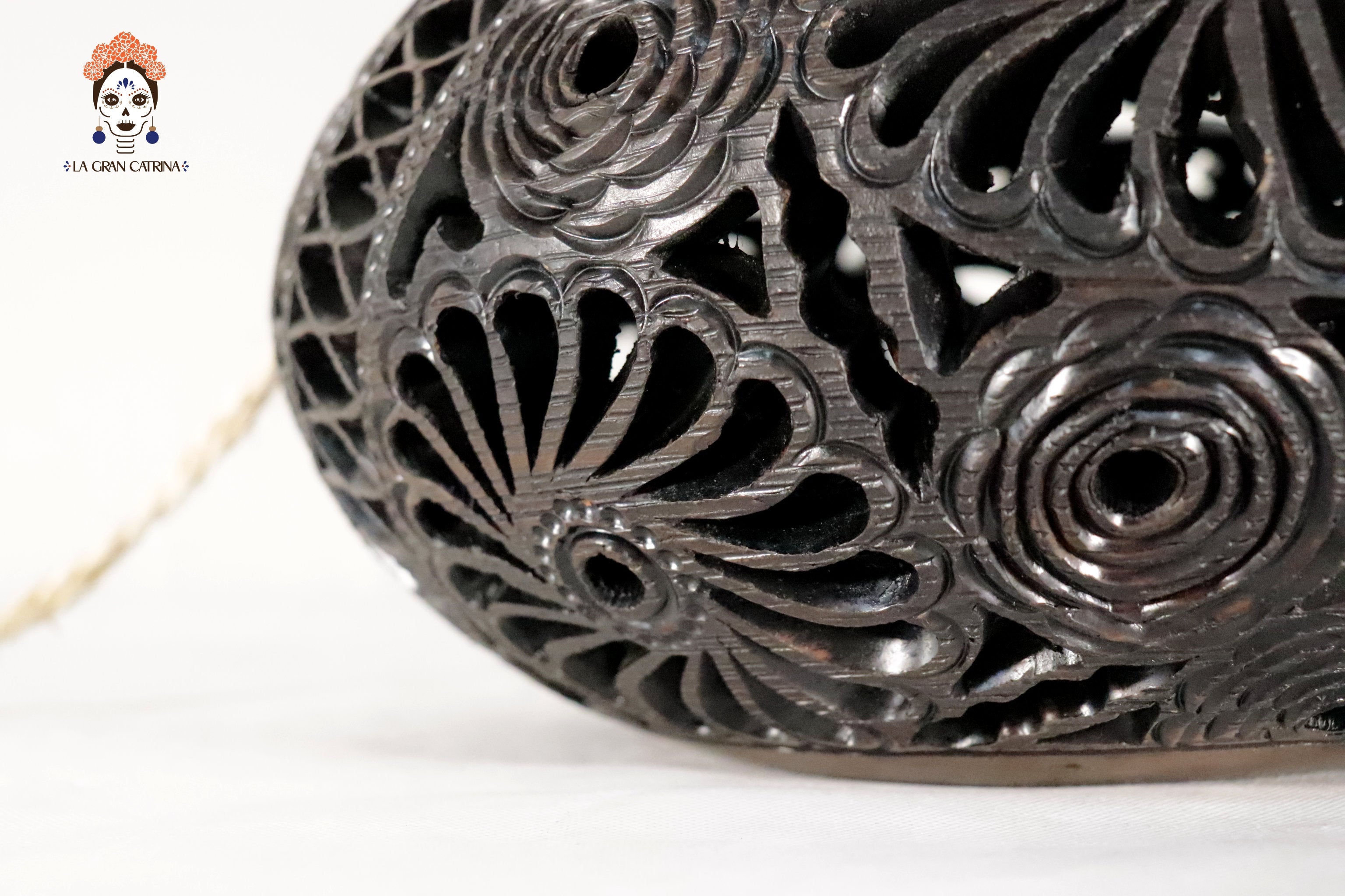 Black Clay Brown Lamp 11.8 in. Tere Oax