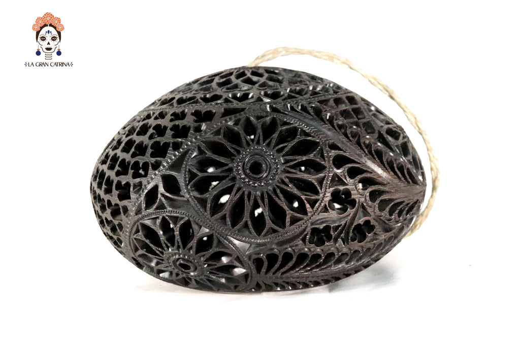 Black Clay Brown Lamp 11.8 in. Tere Oax
