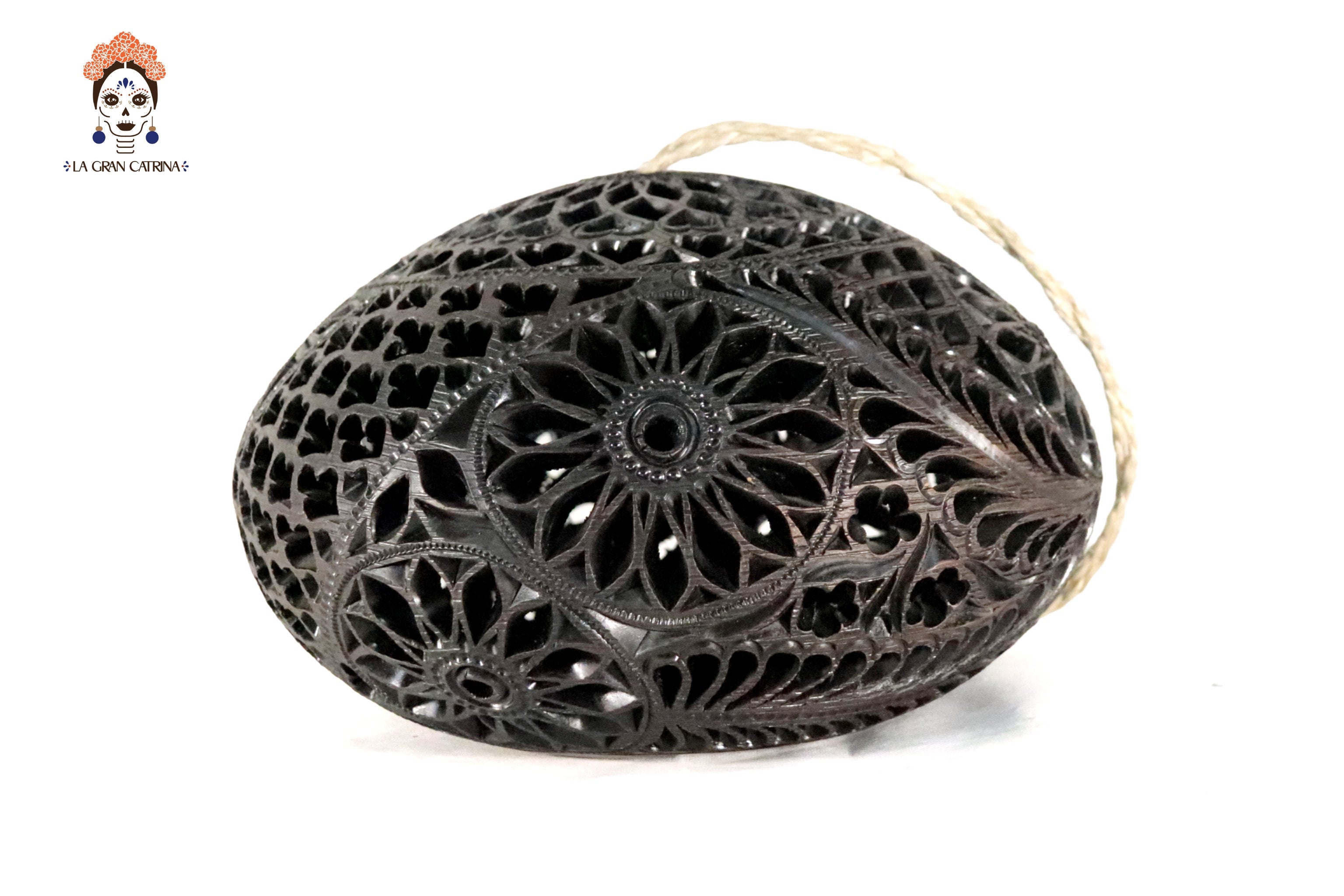 Black Clay Brown Lamp 11.8 in. Tere Oax