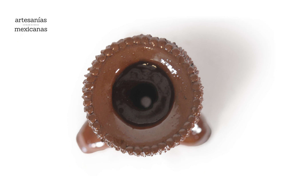 Set of 3 Candleholders browns - Glazed Clay Juan Gtz