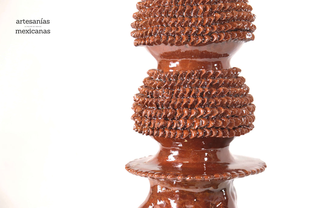 Set of 3 Candleholders browns - Glazed Clay Juan Gtz