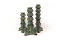 Set of 3 Candleholders Green - Glazed Clay Juan Gtz