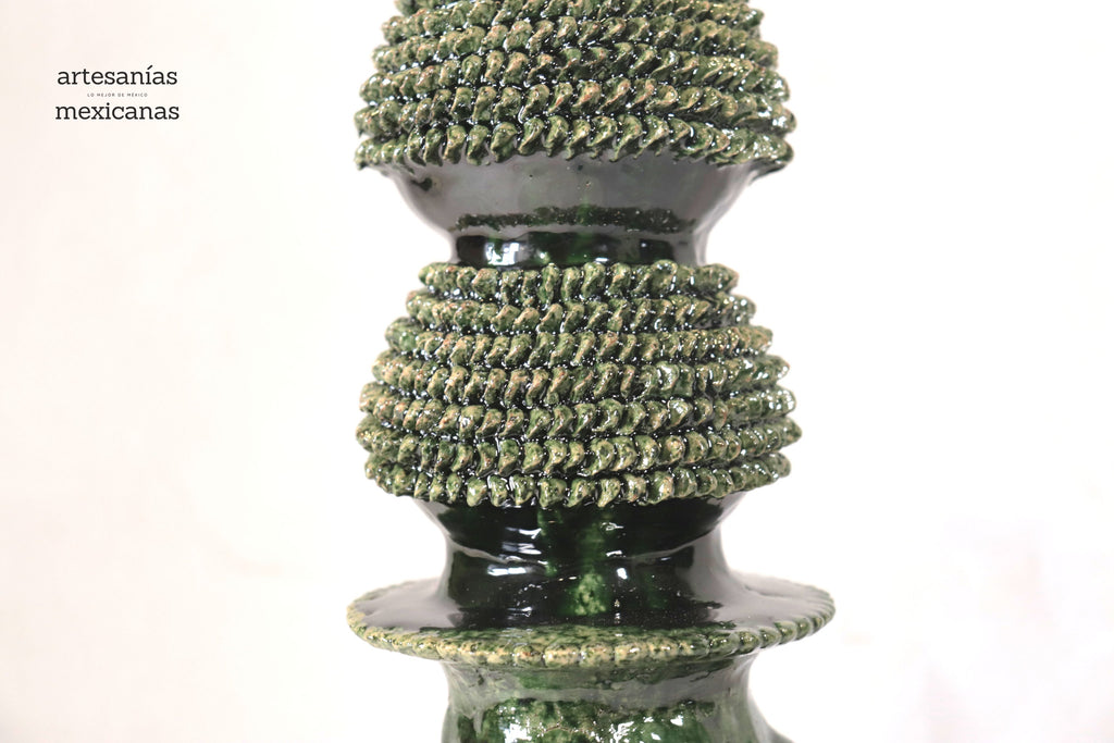 Set of 3 Candleholders Green - Glazed Clay Juan Gtz