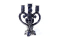 3-Candle Candleholder heart Blue - 16.5 in. - Glazed Clay - Made to Order 5+ Pcs Juan Gtz