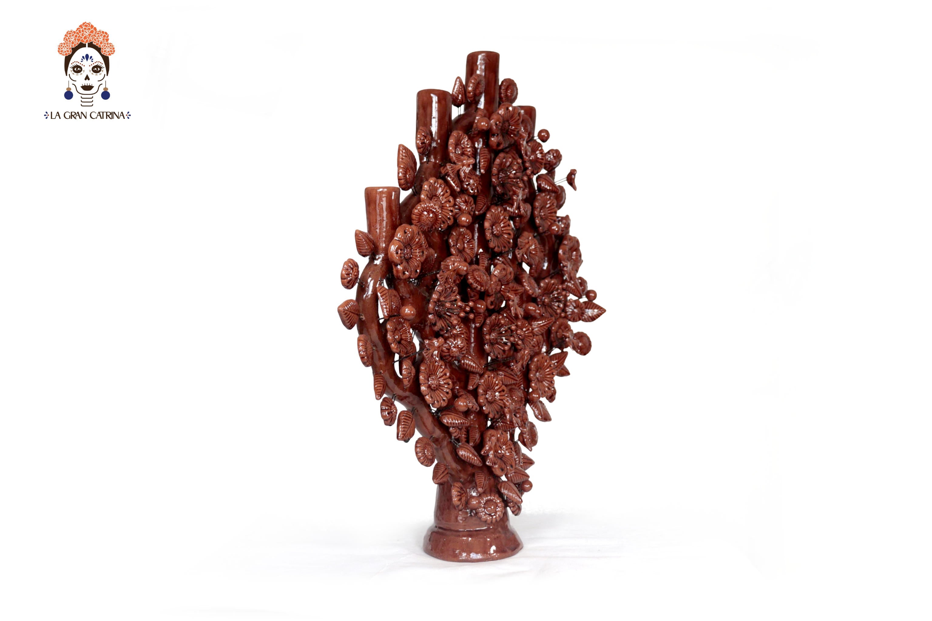 Tree of Life Brown - Glazed Clay - 24.4 in. - Made to Order Montoya