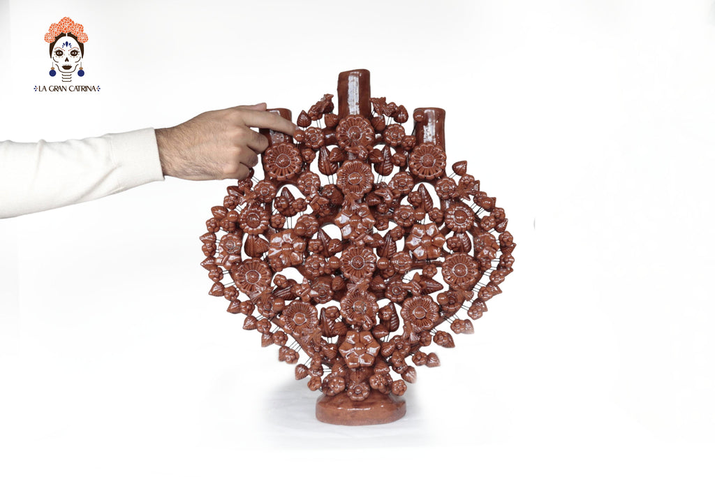 Tree of Life Brown - Glazed Clay - 16.5 in. Montoya