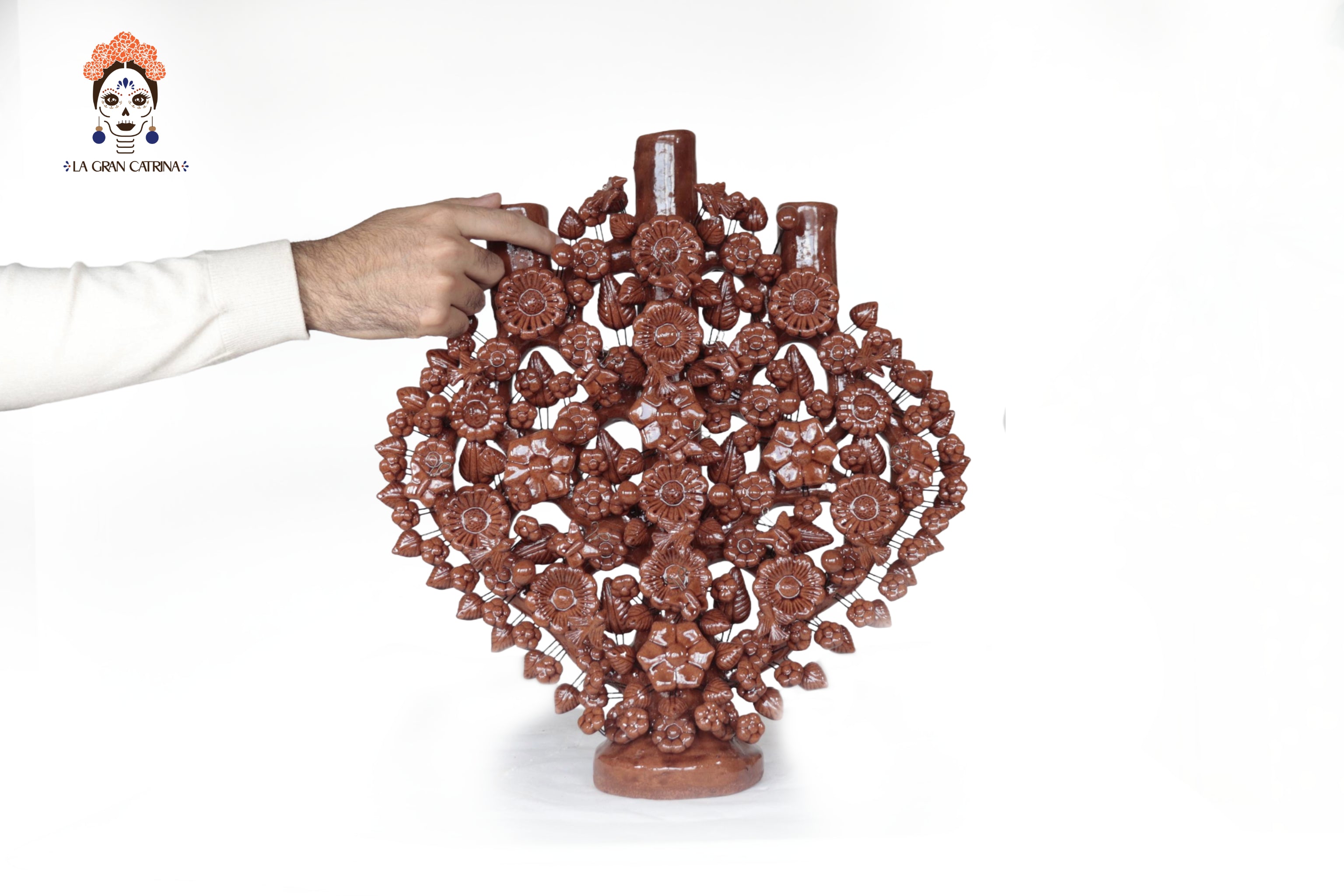 Tree of Life Brown - Glazed Clay - 16.5 in. Montoya