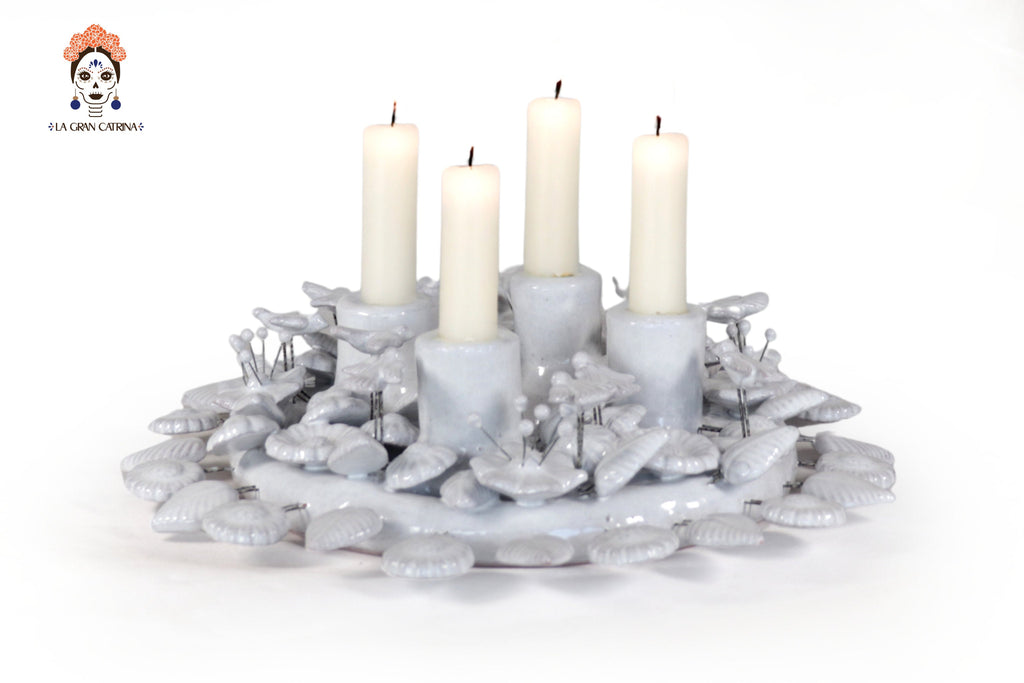 Crown of Adviento White - 13.7 in. Montoya